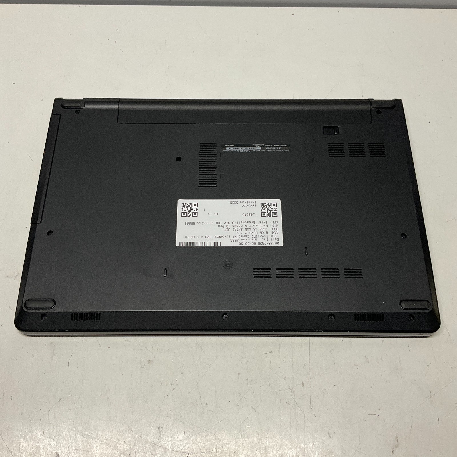 Dell Inspiron 3558 Laptop 15.6″ Intel Core i3 5005U 6GB 250GB SSD Windows 10 Pro