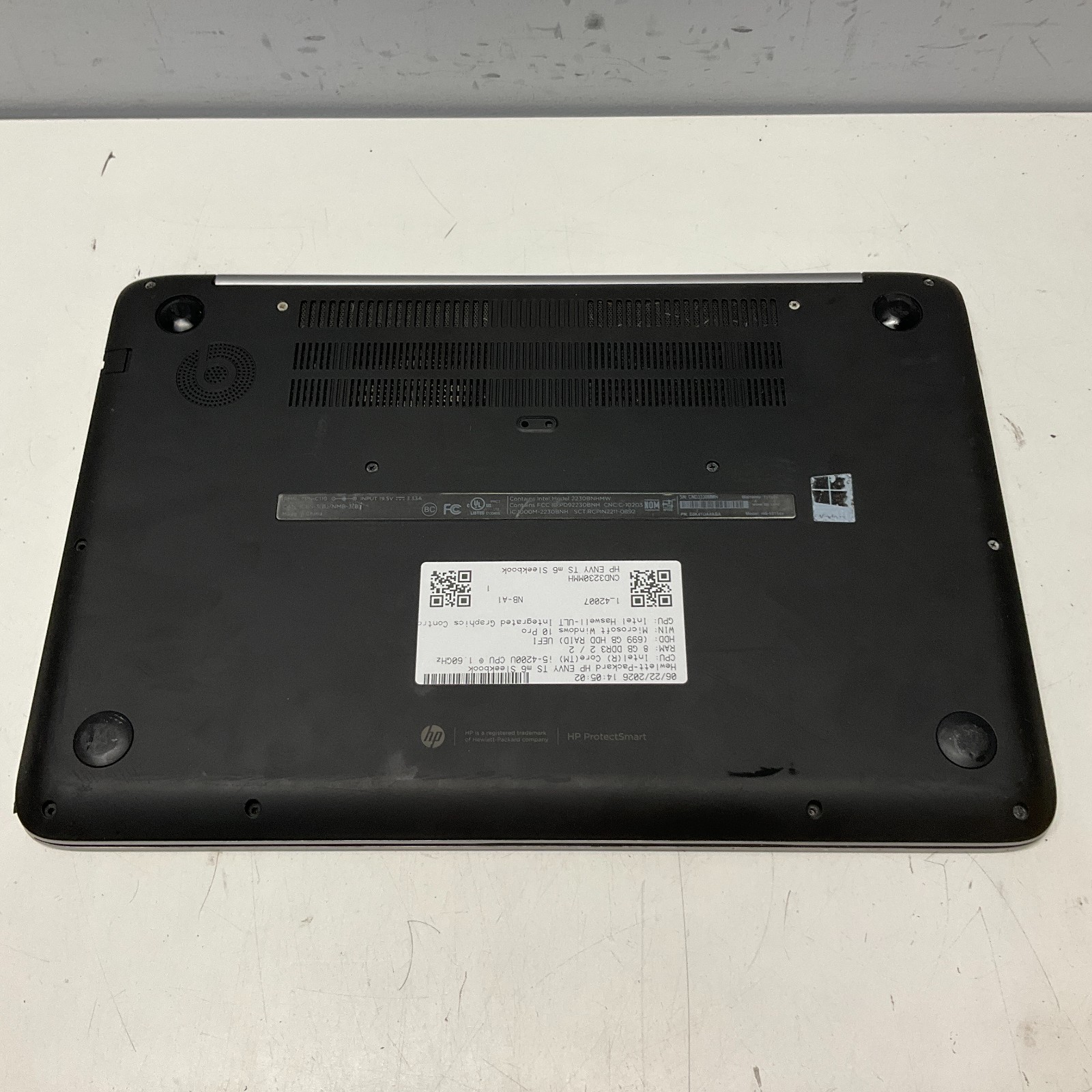 HP ENVY TS 14 SLEEKBOOK Laptop Intel i5-4200U @ 1.60 GHz 8GB 750GB HDD BAD BATT