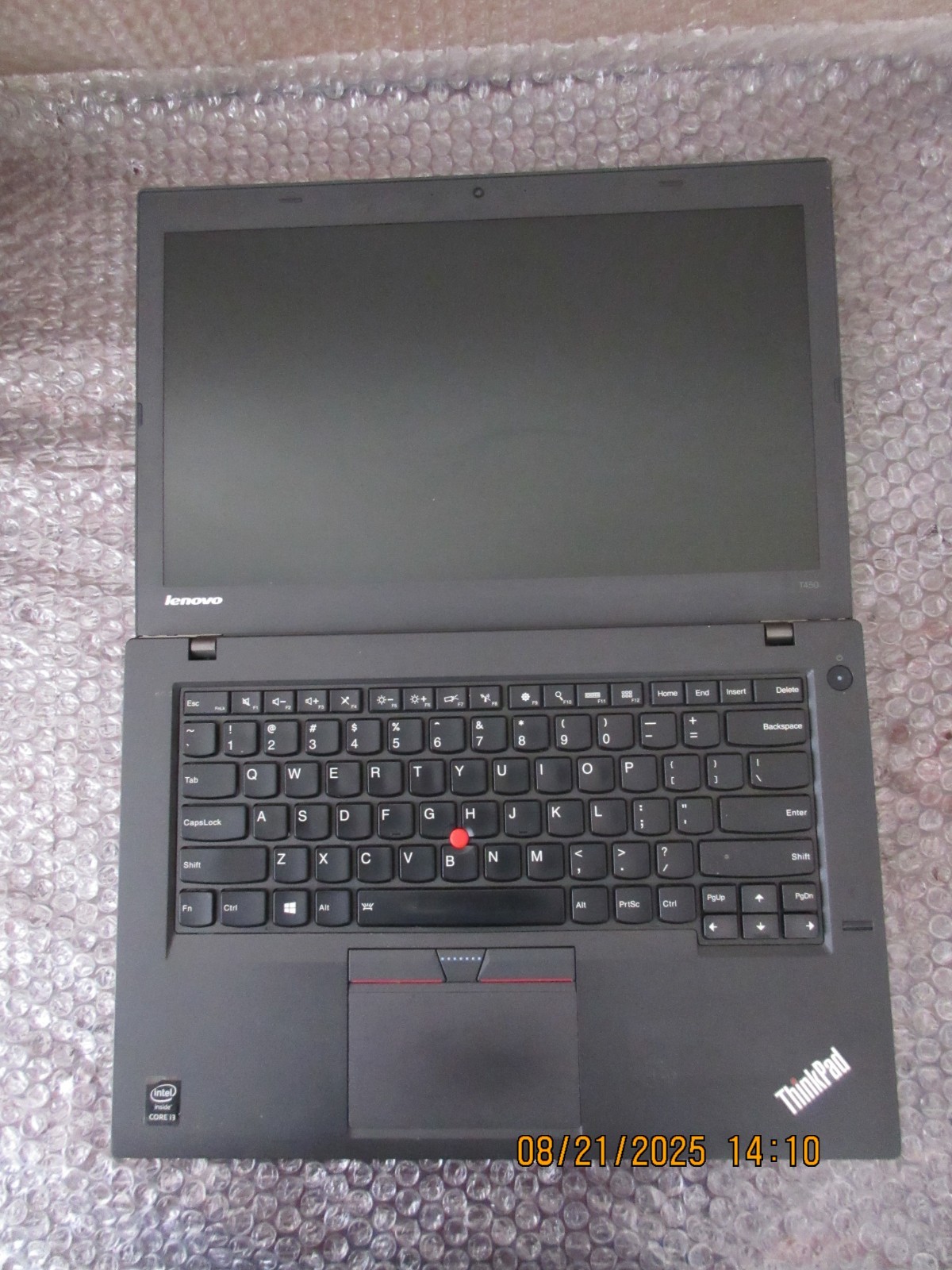 Lenovo Thinkpad T450 i3-5010U @ 2.1Ghz 8GB RAM NO OS/BATTERY/HDD/SSD.