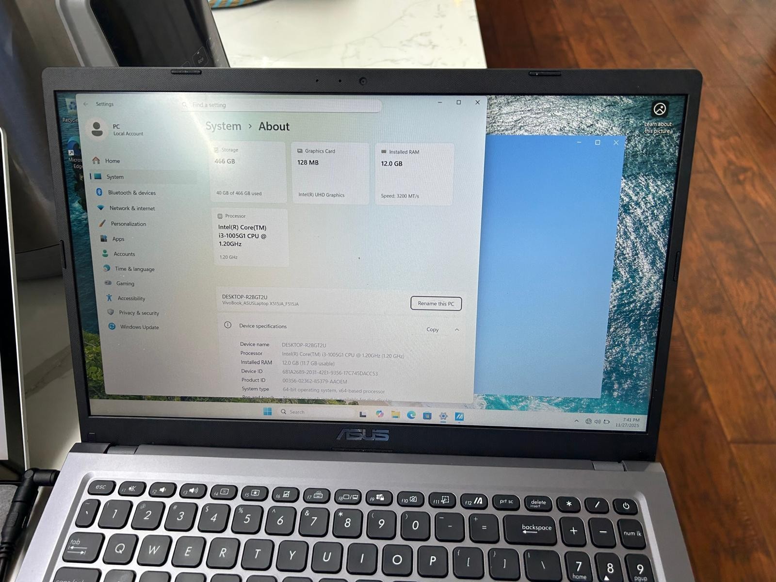 USED – ASUS Vivobook Intel i3-1005G1 – 512 GB – 12 GB 15.6″ LCD 1.20 GHz Silver