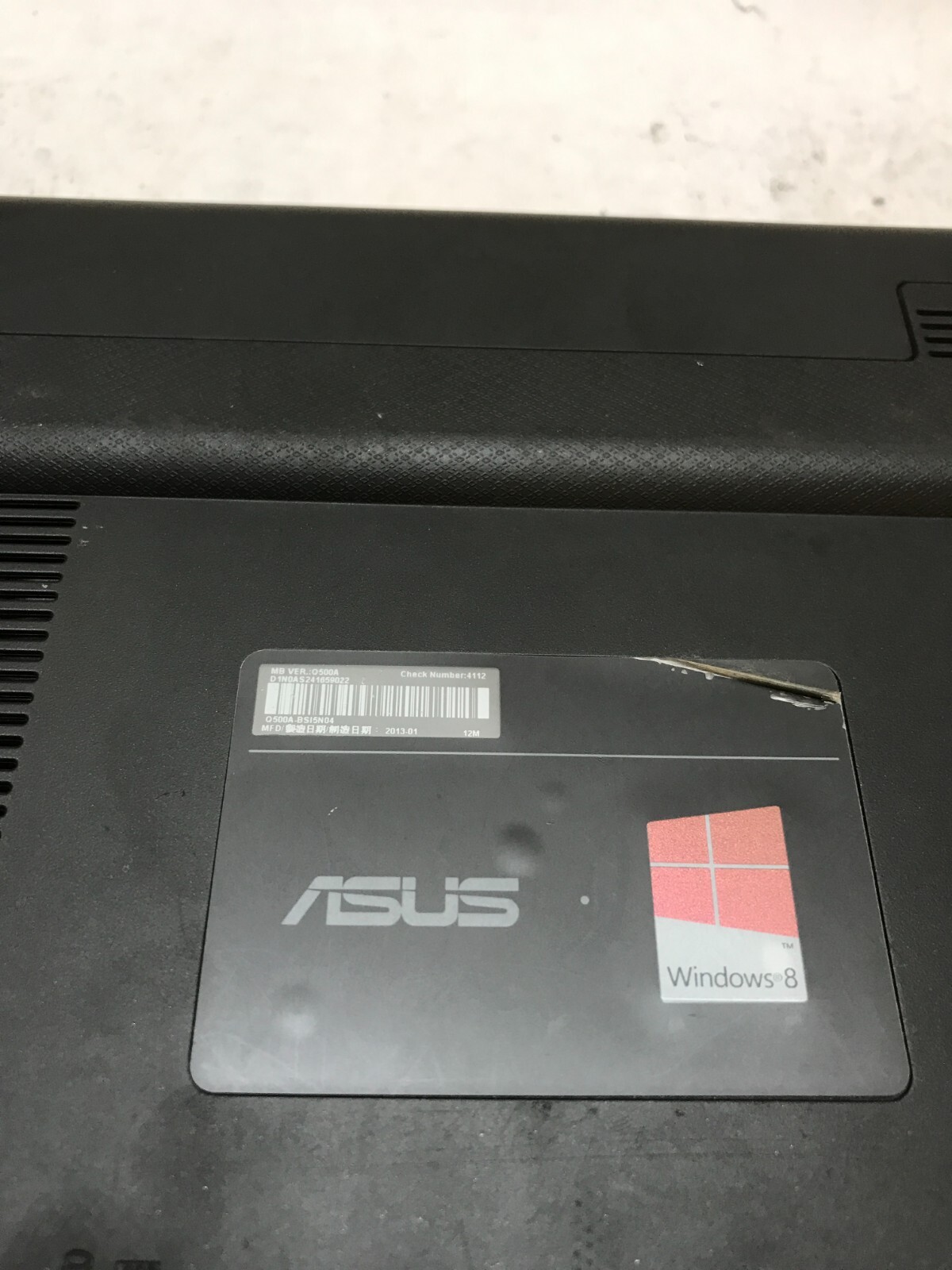 Asus Q500A-BSIN04 15″ Laptop Intel i5-3230M 2.6GHz 4GB RAM NO HDD/NO OS AS IS DW