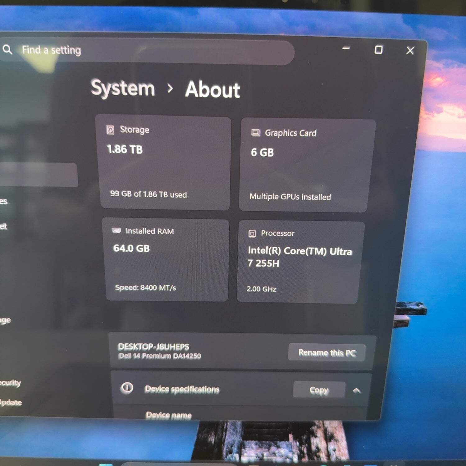 Dell Pro 16 PC16250 16″ Core Ultra 7 255H 2.0GHz 64GB RAM 2TB SSD RTX 4050