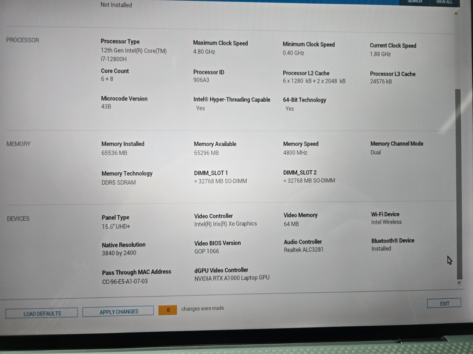 Dell Precision 5570 UHD+ RTX A1000 | i7-12800H | 64GB RAM | 2TB SSD
