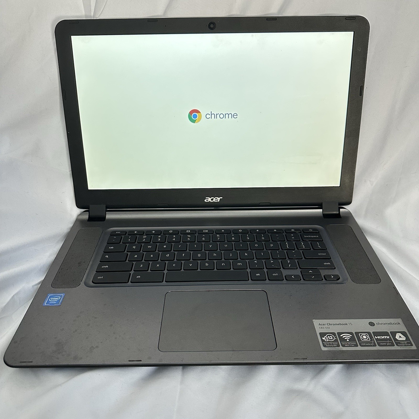 Acer Chromebook 15 – CB3-532 – Model N15Q9 – Celeron – 4GB RAM – 16GB eMMC Used