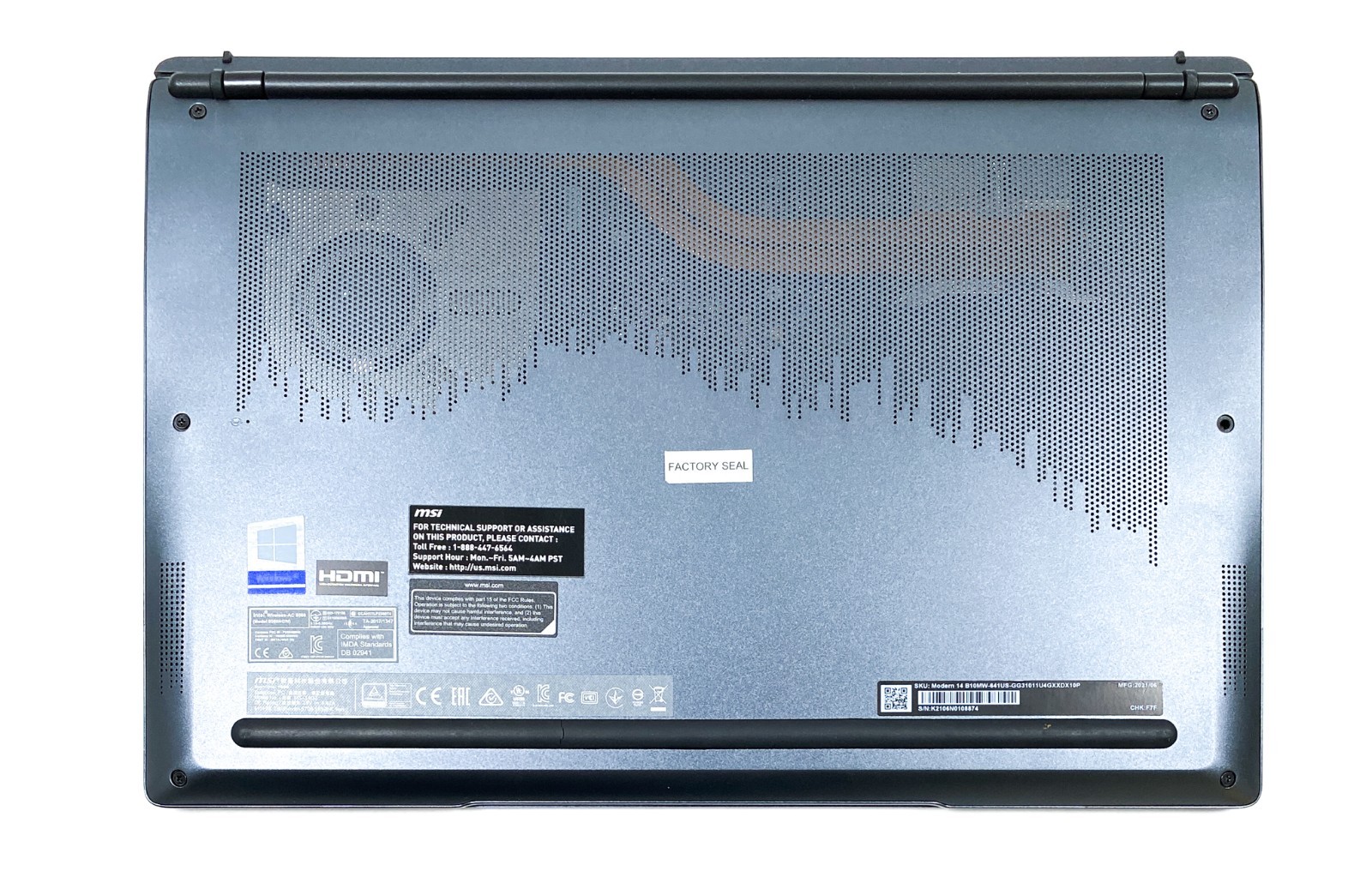 MSI MS-14D1 Laptop Intel Core I3-10110U@ 2.10GHz, 4GB RAM, 128GB M.2 SSD CLEAN!!