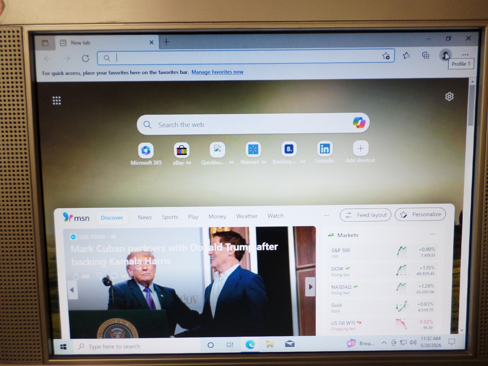 HP Pavilion P7-1054 Desktop PC 6 GB RAM, 250 GB HD, DVDRW Windows 10 Home