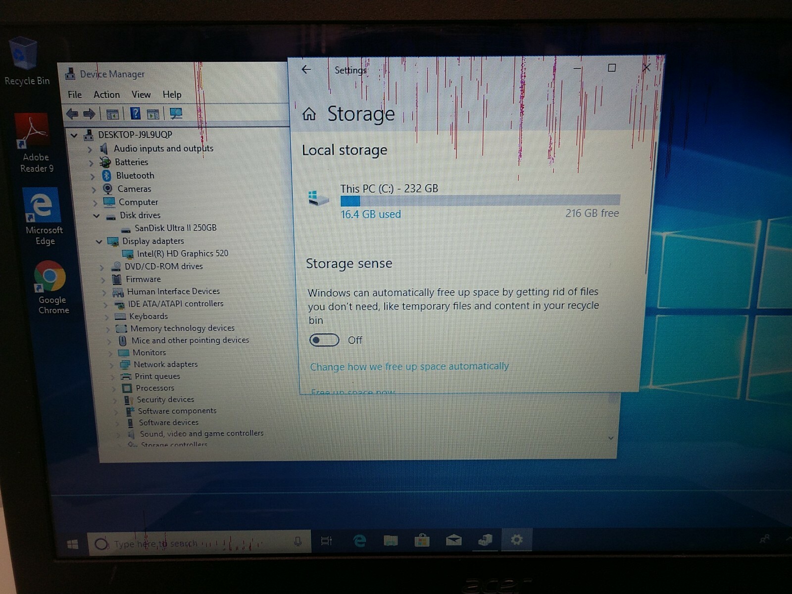 Acer Aspire E5 575 TOUCH Intel Core i3-6100U 2.3GHz 6GB 250GB SSD DVD Win10 READ