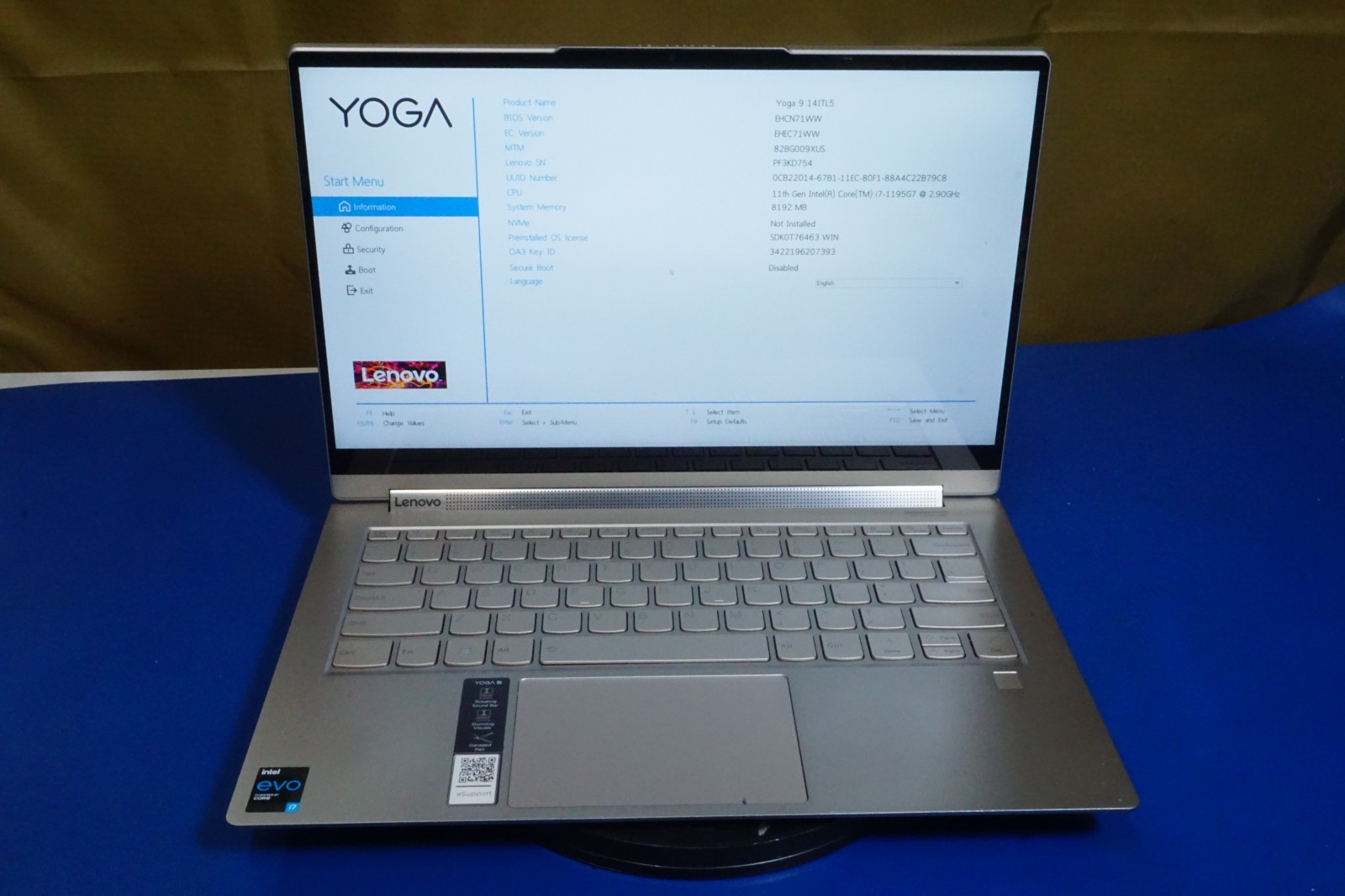 Lenovo Yoga 9 2-in-1 14ITL05 14″ i7-1195G7 2.9GHz 8GB RAM NO SSD/OS