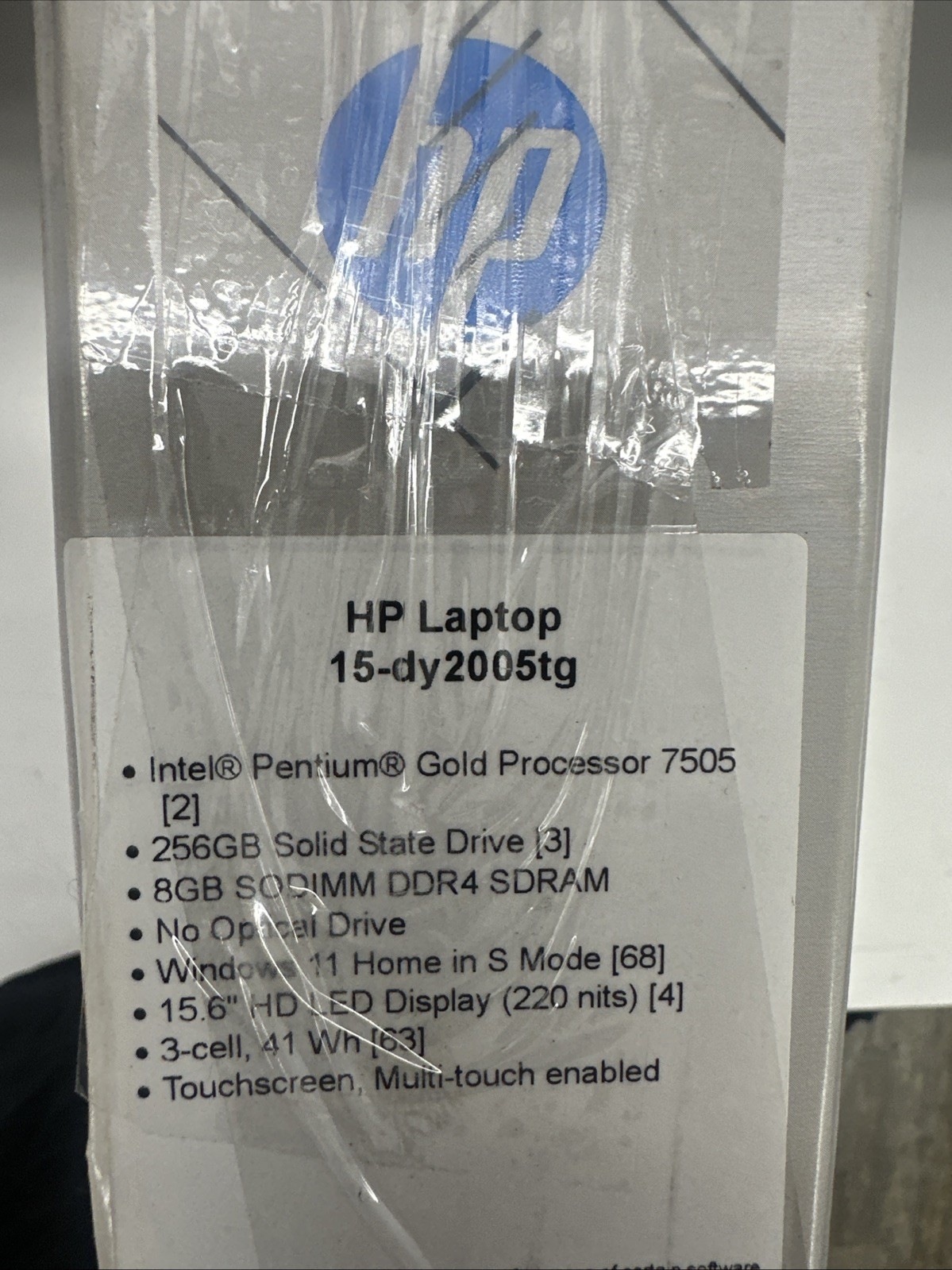 HP 15.6″ Touchscreen Laptop Intel Pentium 7505 8GB RAM 256GB SSD 15-dy2005tg