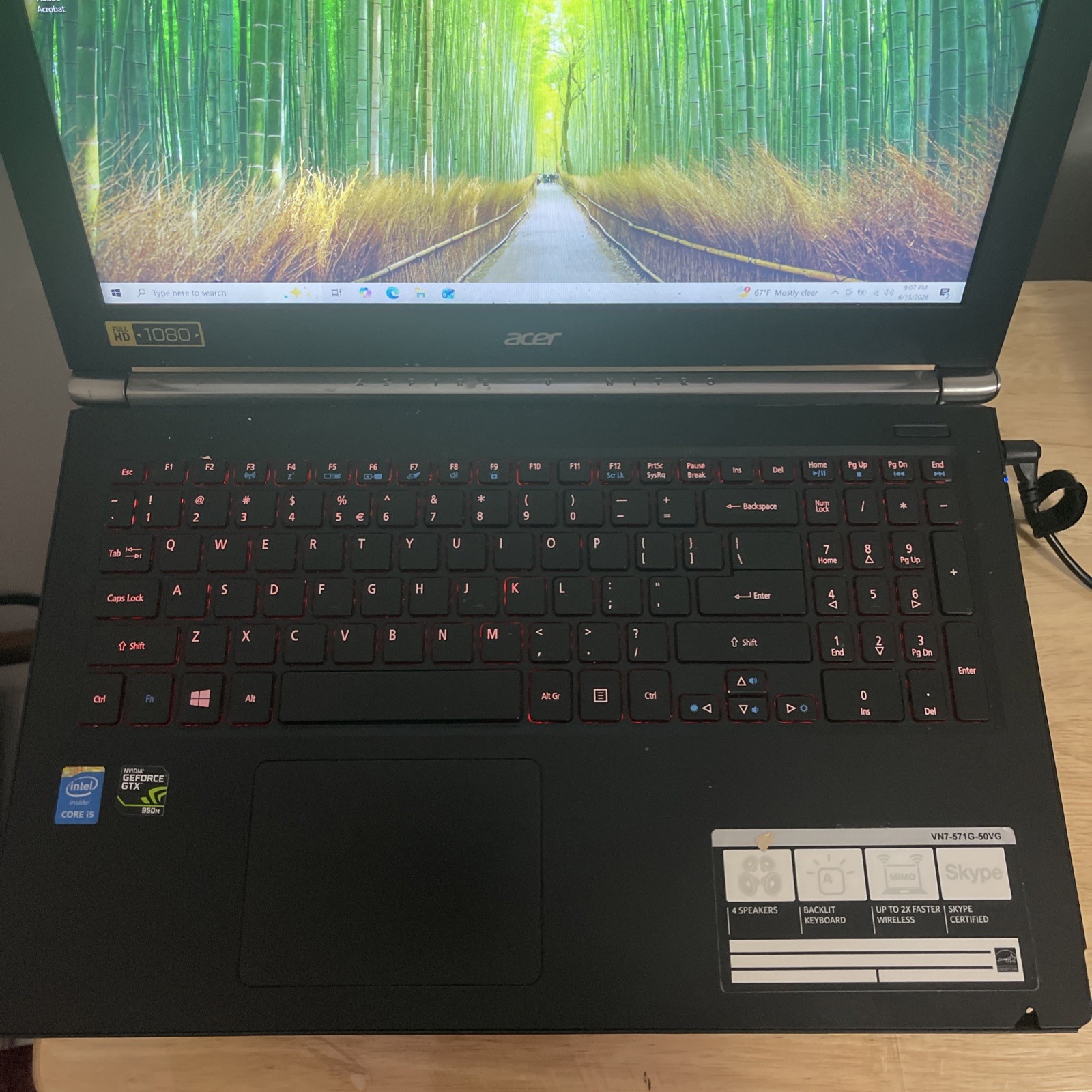 Acer Aspire VN7-571G 15.6″ Laptop – 128SSD + 1TB Storage, 8GB Ram, GeForce 950M