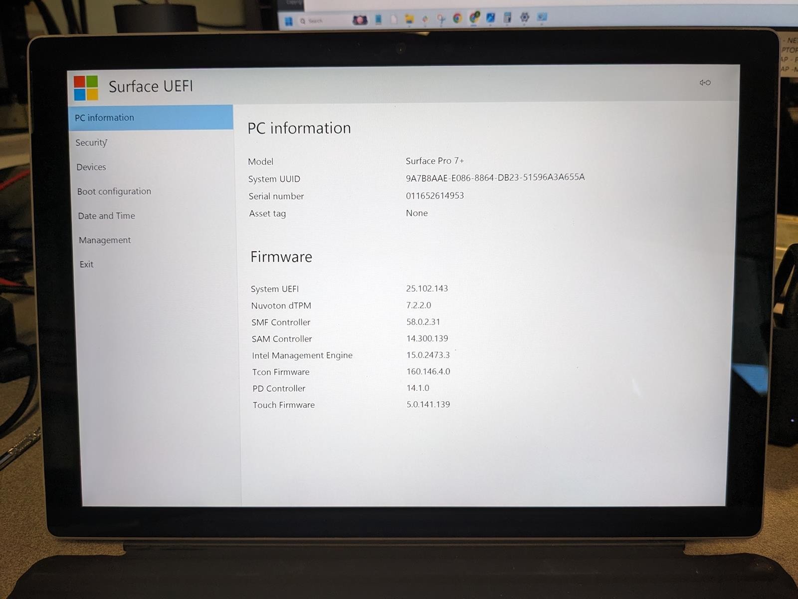 MICROSOFT SURFACE PRO 7+ (1960) i7-1165G7 @ 2.80GHz, 16GB RAM, NO HDD/OS