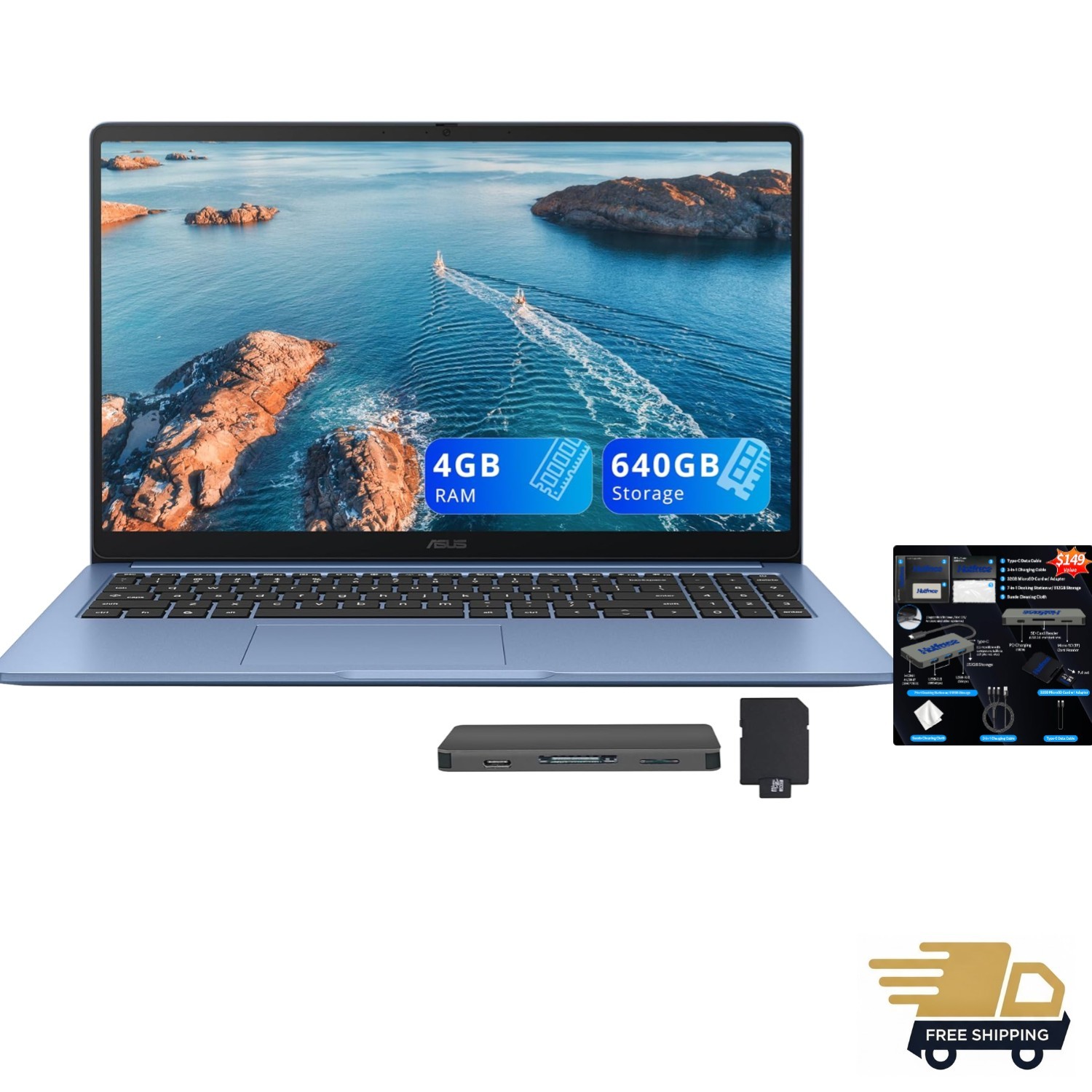 Chromebook CX15 15.6″ FHD IPS Laptop, Intel Celeron N4500, 4GB RAM, 640GB Sto…