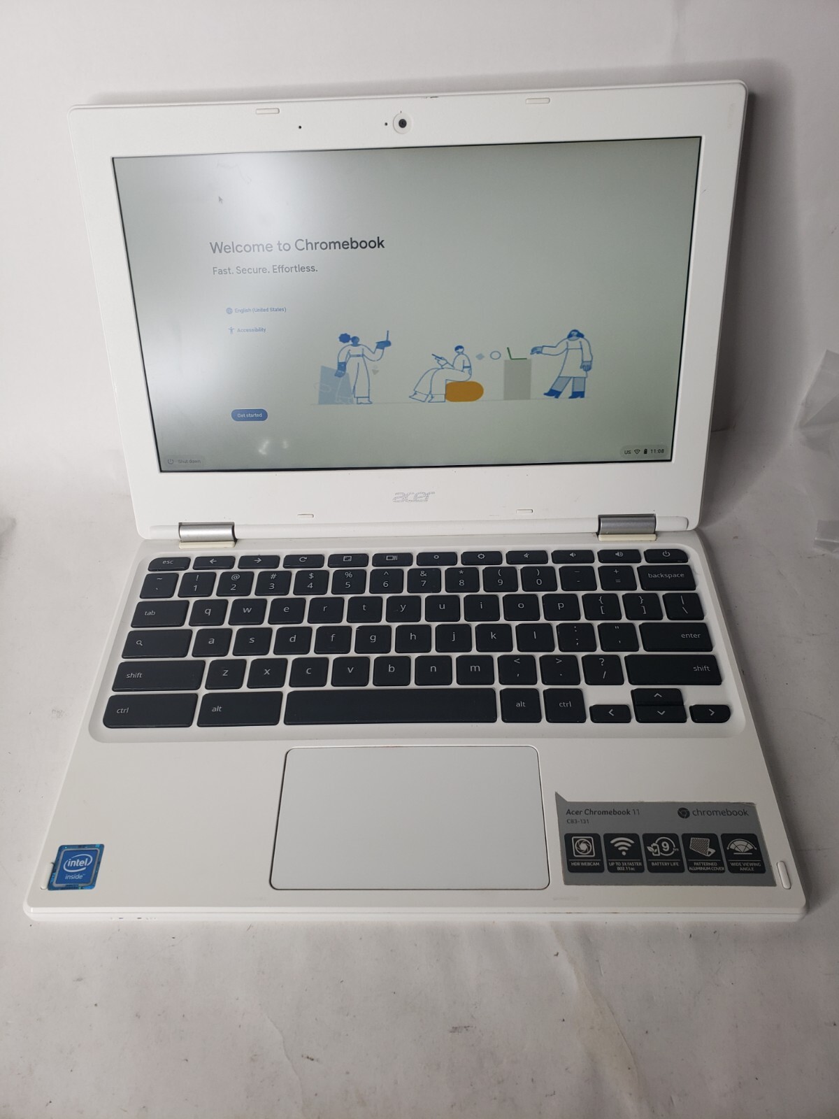 ACER Chromebook 11 CB3-131 N15Q10 Dual Celeron N2840 2.16GHz 11.5″ 16GB SSD 2GB