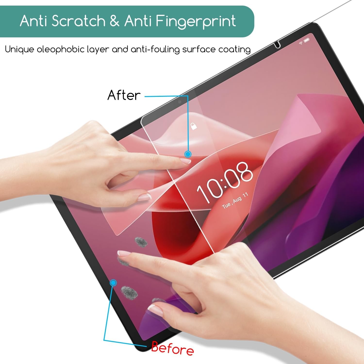 2-Pack Anti-Scratch Tempered Glass Screen Protectors for 12.7″ Lenovo Tablets