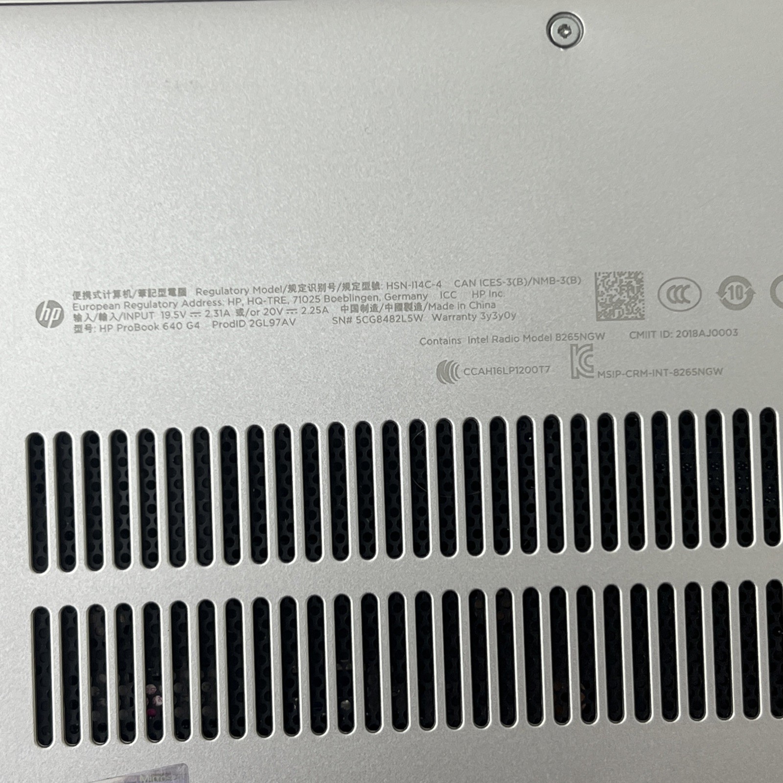 HP ProBook 640 G4 i5-7300U 2.6GHz 16GB Ram – Fair *No SSD/OS*