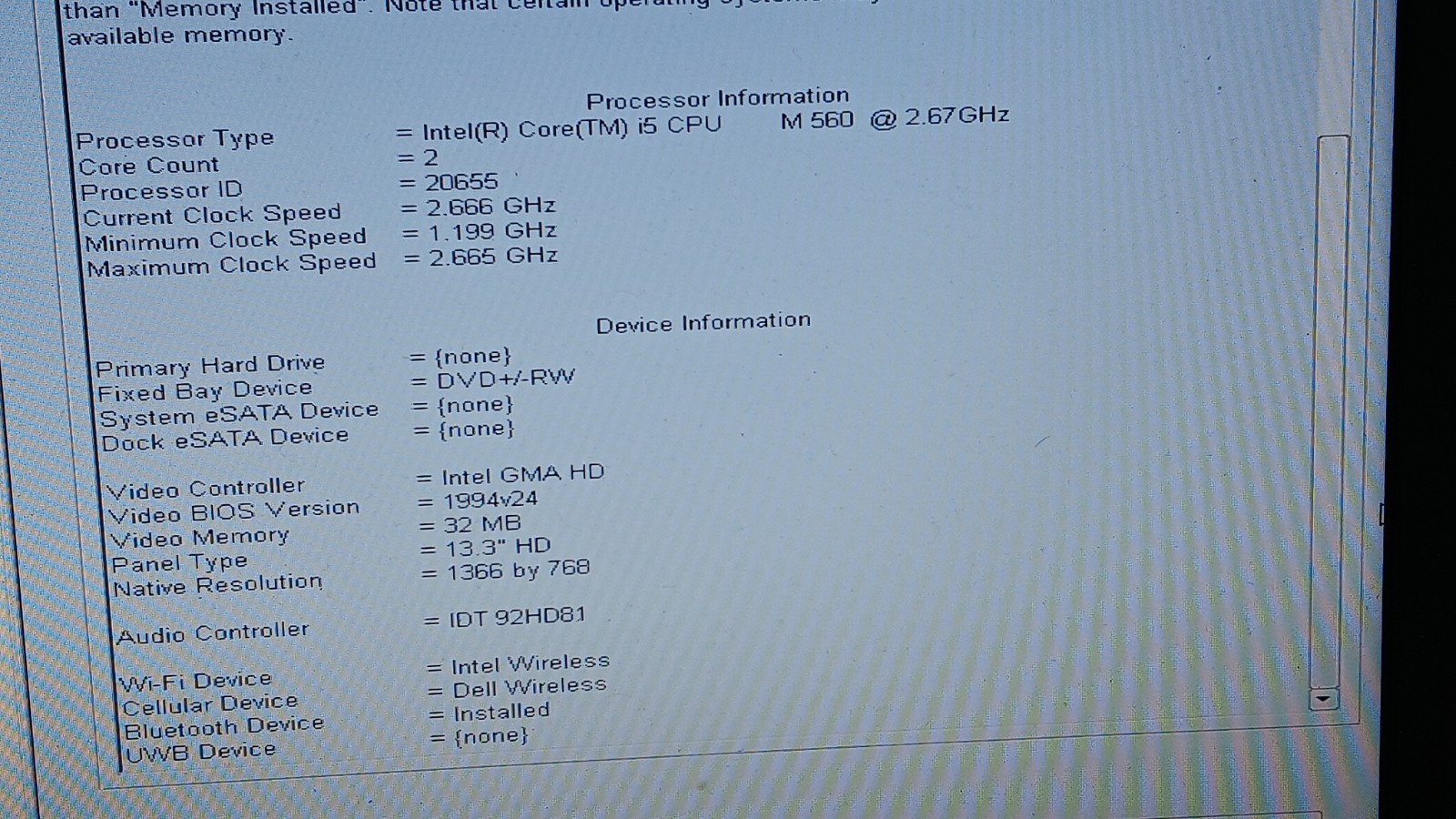 Dell Latitude E4310 Laptop intel Core I5 M560 @ 2.67GHz 4GB RAM 13.3″ LCD Screen