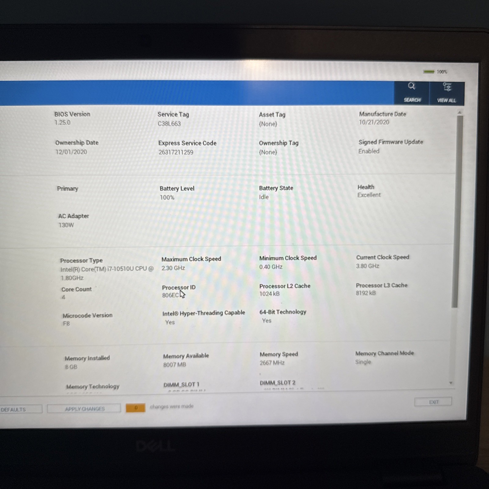 Dell Latitude 3510 15.6″ FHD i7-10510U 8GB RAM No OS/SSD Excellent Battery