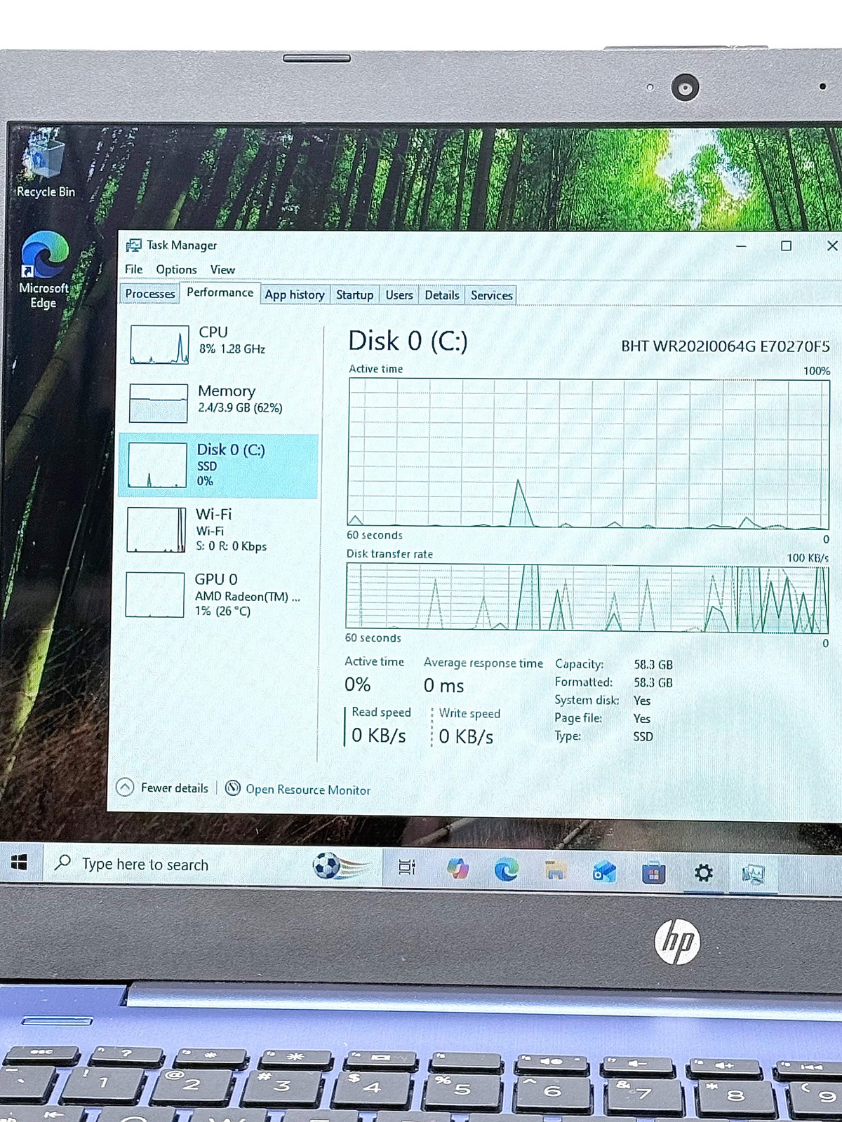 HP 14-DS0036NR 14″ Laptop 4GB RAM 64GB HDD Blue