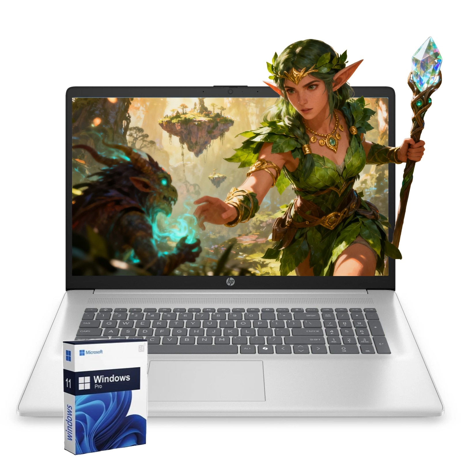 HP 17.3″ FHD Laptop computer AMD Ryzen 5 7430U UpTo 64GB RAM 2TB SSD Win11Pro US