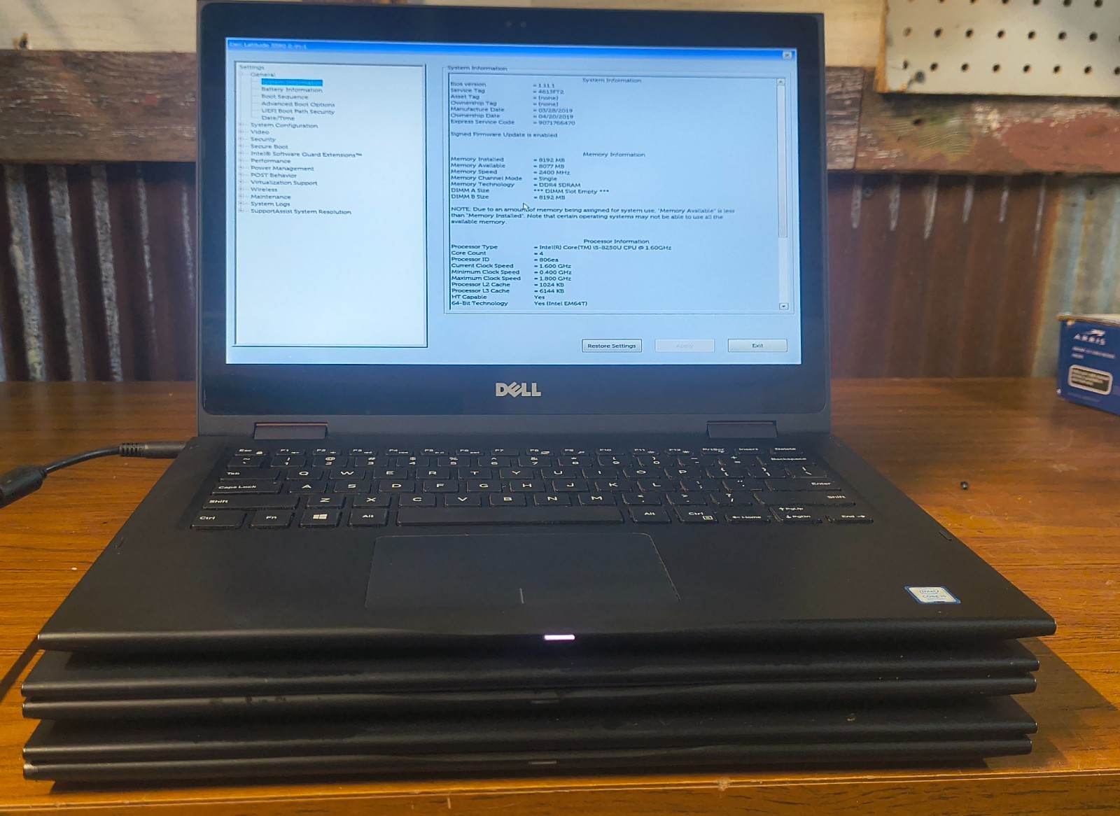 [Lot 3x] Dell Latitude 3390 2-in-1 – No SSD – (Touchscreen/ Core i5-8250U / 8G