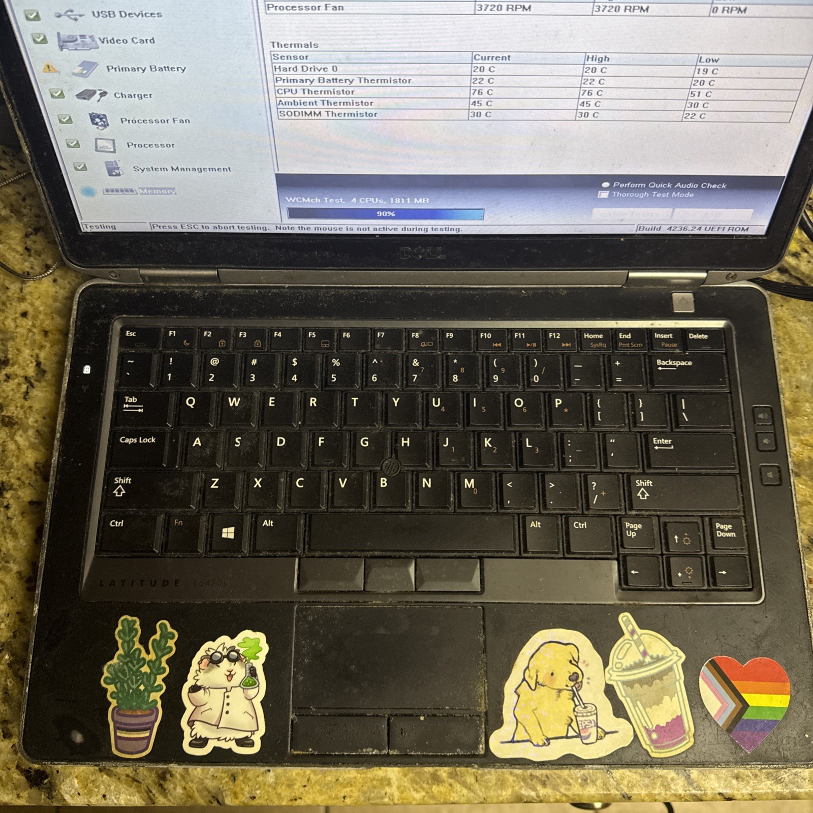 Dell Latitude E6430S 14″ Laptop Intel Core i5 3rd Gen. -POWERS/NO BOOT -MZ