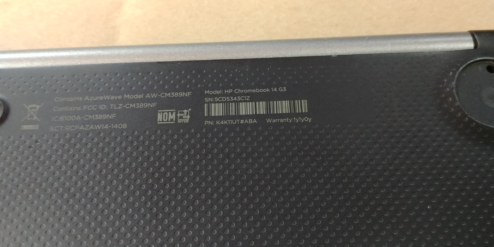 HP Chromebook 14 G3 FOR PARTS
