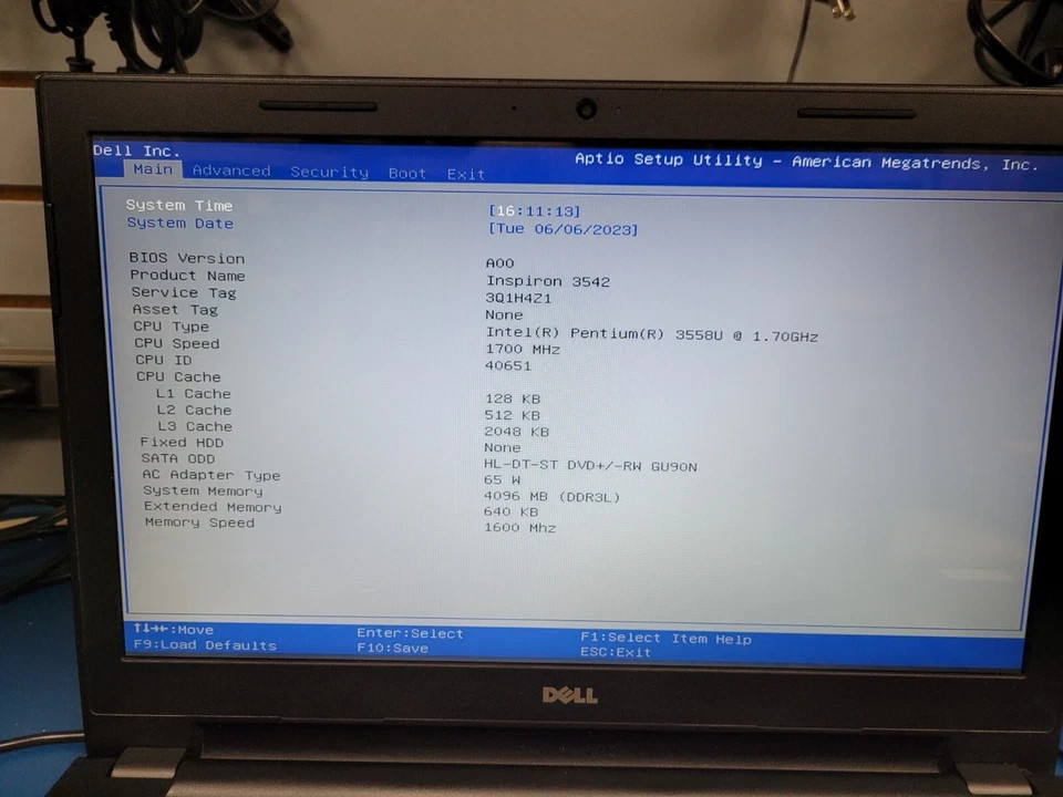 LOT OF 2 DELL Inspiron 3542 Laptops. Both Working! Various CPU’s, 4GB RAM