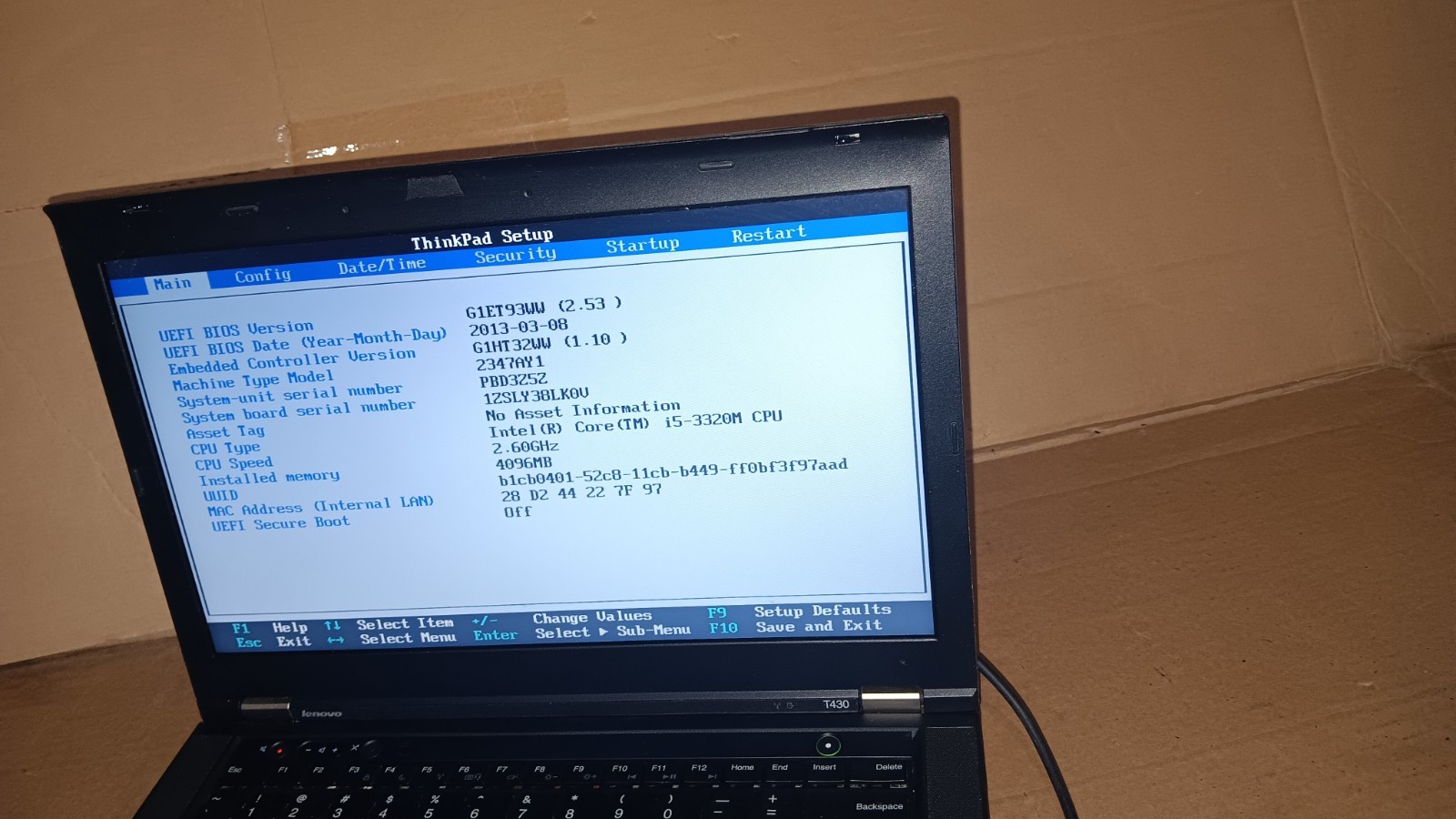 Lenovo Thinkpad T430 Laptop Intel Core I5 -3320M @ 2.60 GHz 14″ LCD Screen Parts