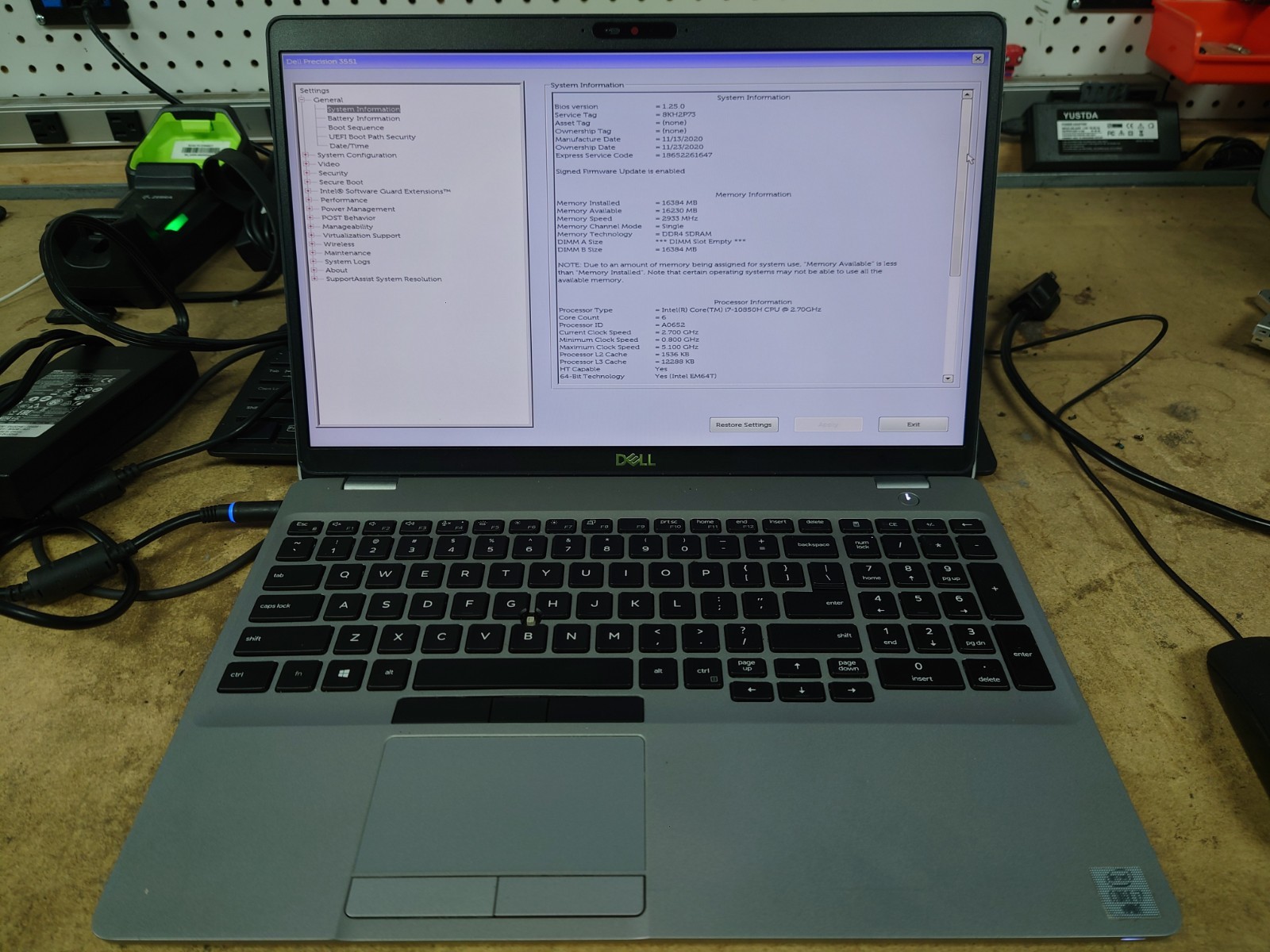 Dell Precision 3551 15.6″ FHD i7-10850H 16GB RAM No OS/SSD