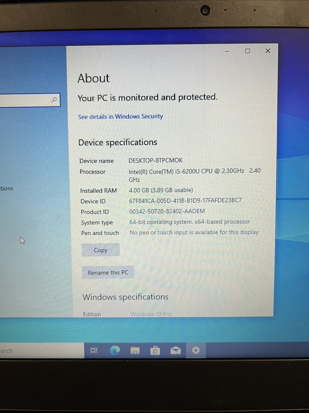 Lenovo ThinkPad T470 14″ Intel i5-6200U 2.30GHz 4GB RAM 500GB Ssd