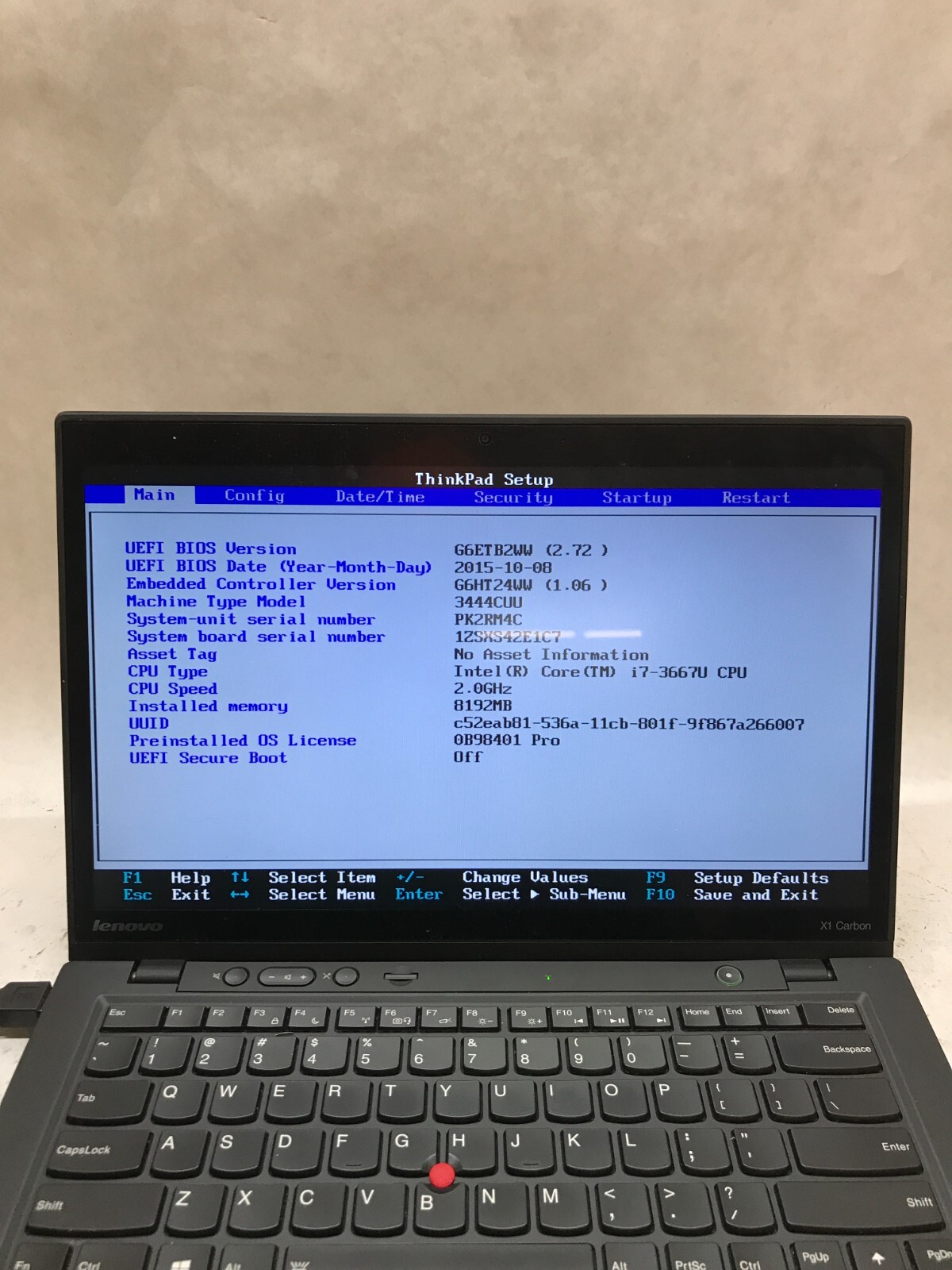 Lenovo X1 Carbon 1st Gen 14″ Laptop Intel i7-3667U 2.0GHz 8GB RAM NO HDD/OS – DW