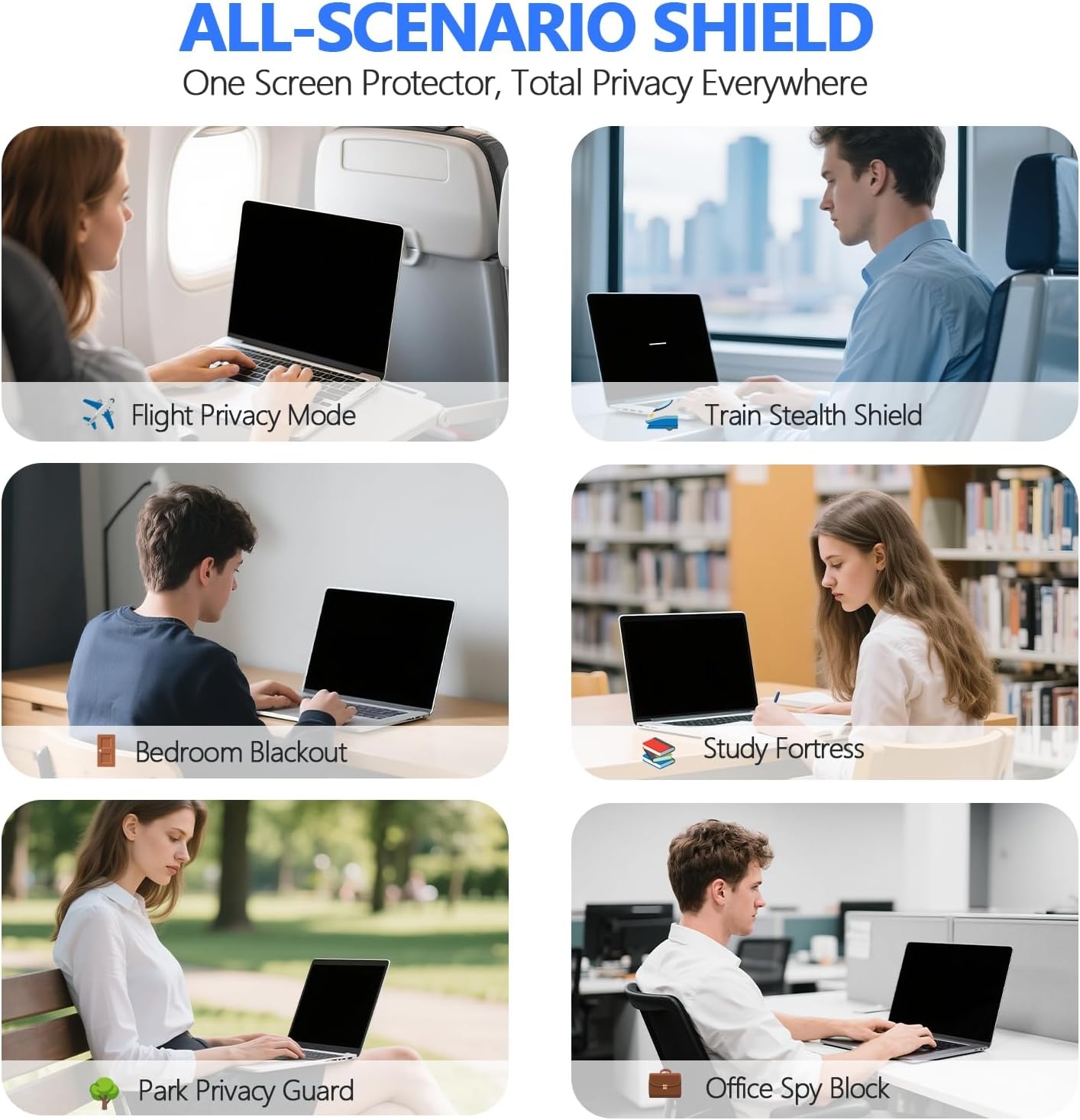 Removable Magnetic Privacy Screen Protector for 13.6″ MacBook Air (2022-2026)