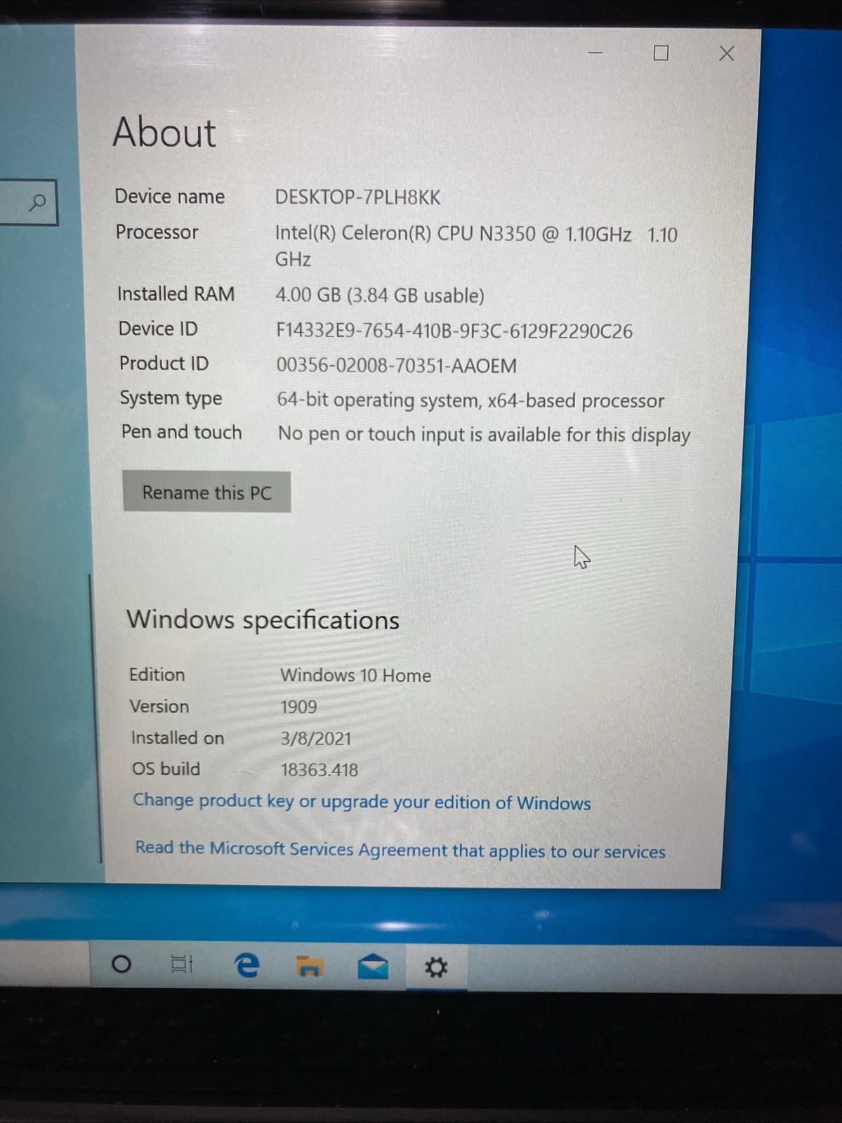 EVOO TEV-CE-141-2-BK 14.1″ FHD Celeron N3350 1.10 GHz Intel HD Graphics 4GB RAM