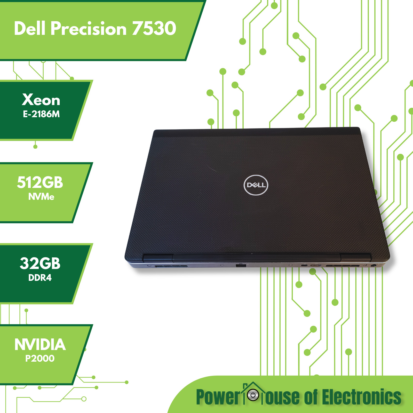 Dell Precison 7530 | Xeon E2186M | Quadro P2000 | 32GB RAM | 512GB NVMe | Win11P
