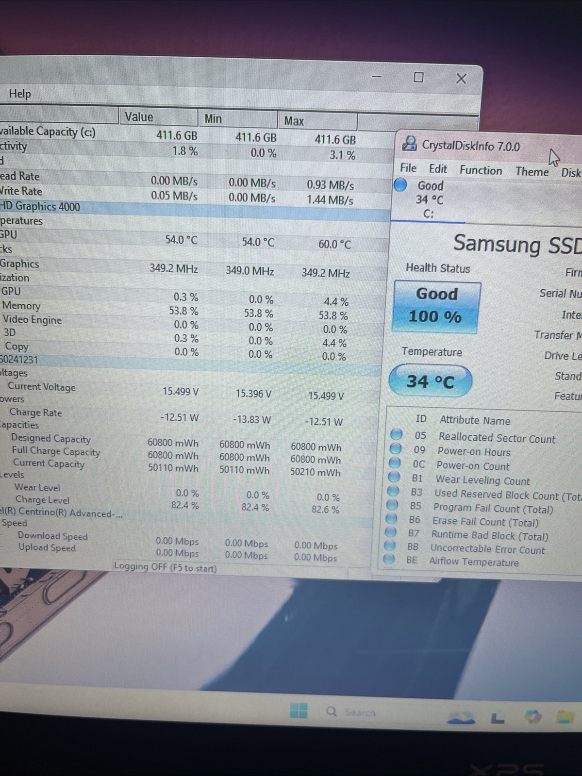 Dell XPS L421X i5-3317U 8GB 500GB HDD Intel Integrated WIN 11