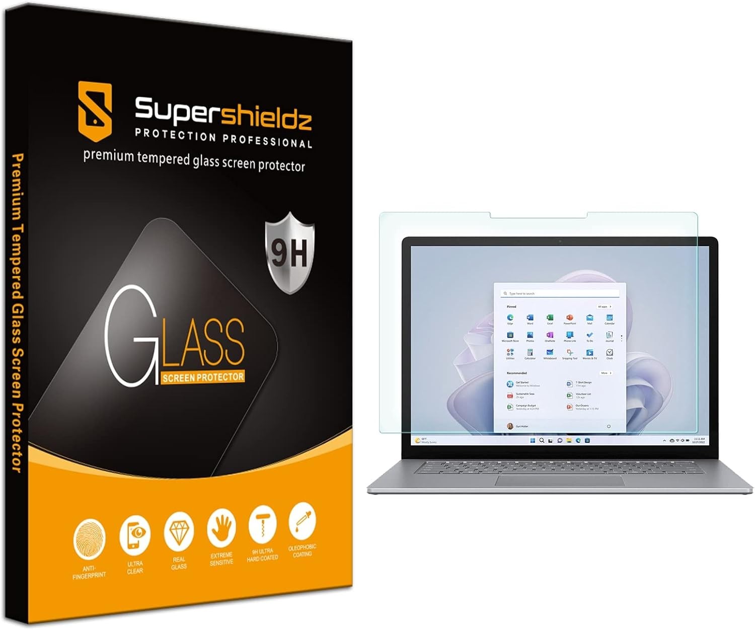 Tempered Glass Screen Protector for Microsoft Surface Laptop 6/5/4/3 (15 inch)