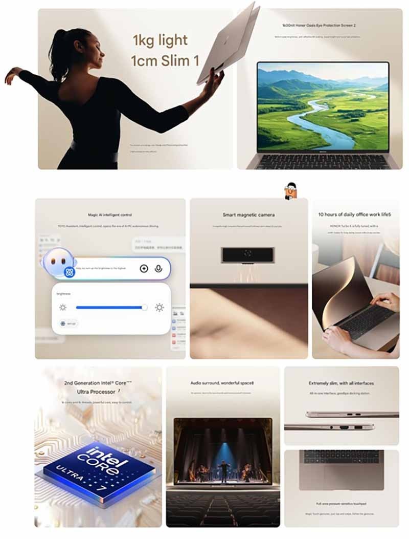 Honor Magicbook Art 14 2025 GLOBAL VERSION Ultra 7 32/1TB Notebook By FedEx