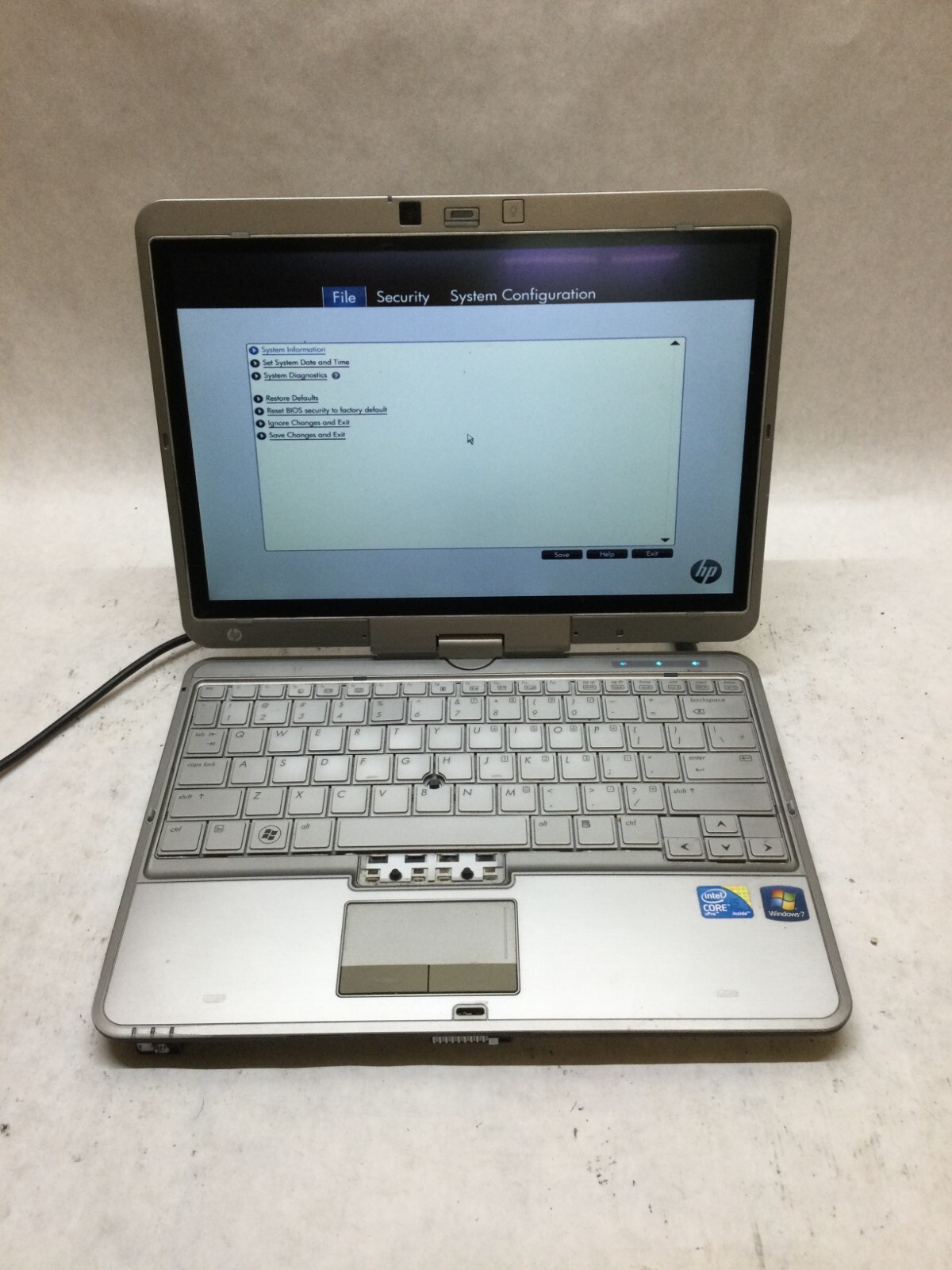 HP EliteBook 2740p 12.1″ Laptop Intel i5-560M 2.67GHz 2GB RAM NO HDD/OS Parts DW