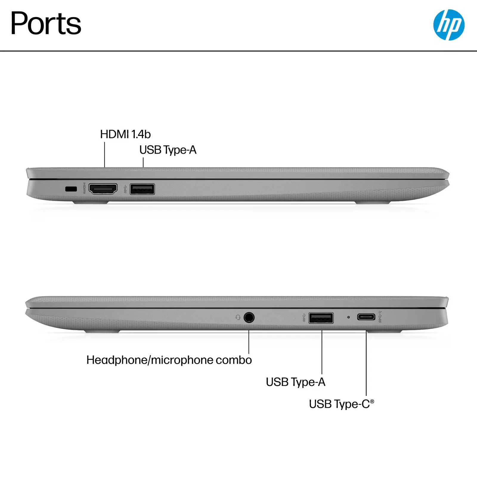 HP – 14″ Chromebook – Intel Celeron – 4GB Memory – 64GB eMMC – Modern Grey
