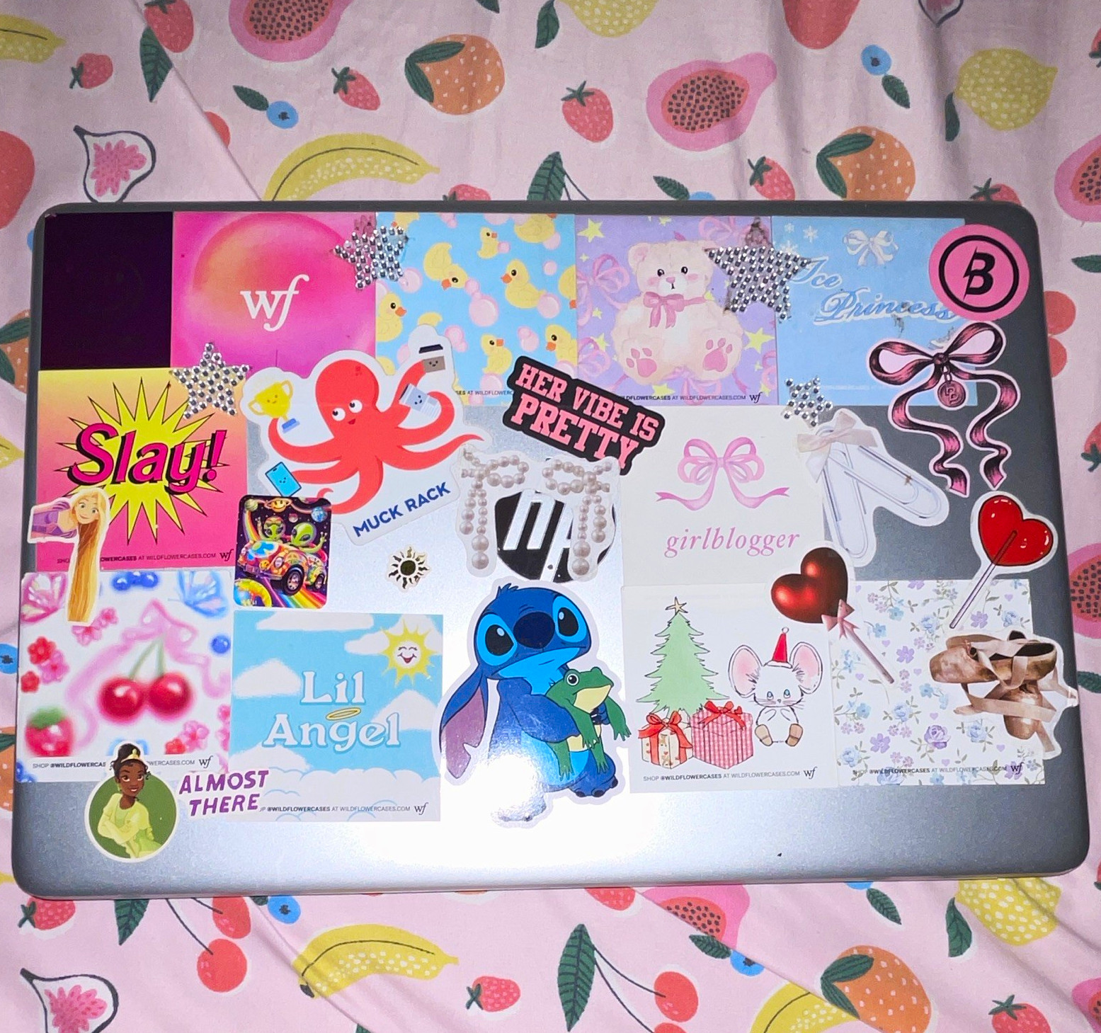 Girlie Sticker HP Touchscreen Laptop Silver with Charger