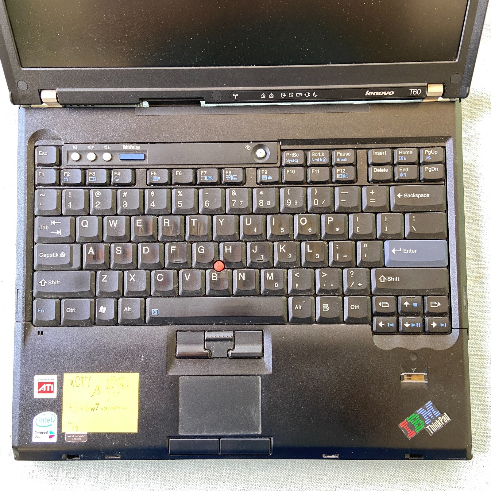 IBM Lenovo ThinkPad T60 15” Laptop Intel Centrino T2400 1.83GHz 1GB Parts Lot 2
