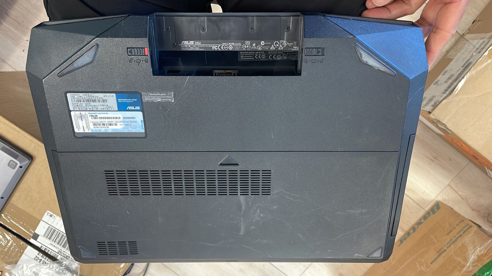 ASUS G53Jw 15.6″ Notebook Computer Core i7-740Qm not turning on , nO Battery