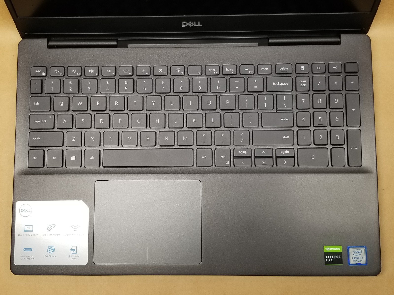 Dell Inspiron 7590 15.6 FHD i7-9750H 2.60GHz 16GB RAM 256GB SSD, GTX 1050 WIN 11