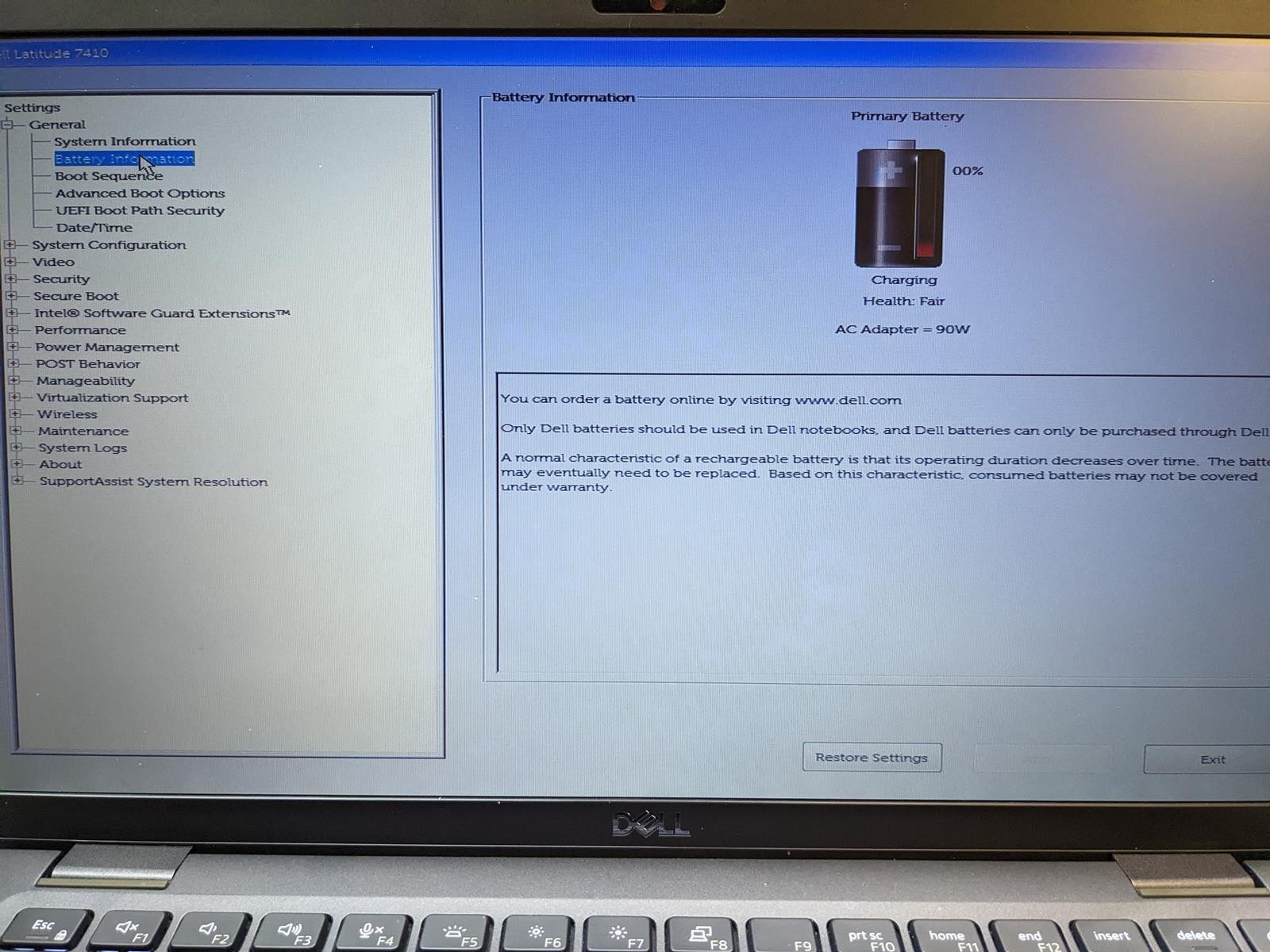 DELL LATITUDE 7410 i5-10310U @ 1.70 GHz, 16 GB RAM, NO HDD/OS