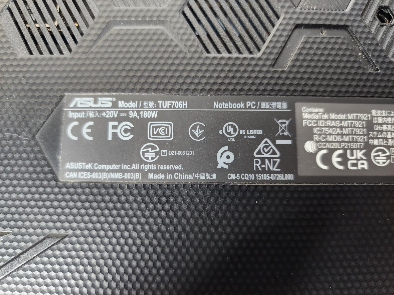 ASUS TUF F17 Gaming Laptop 17.3” RTX 3050 i5-11260H 32GB RAM 2TB NVME SSD READ!
