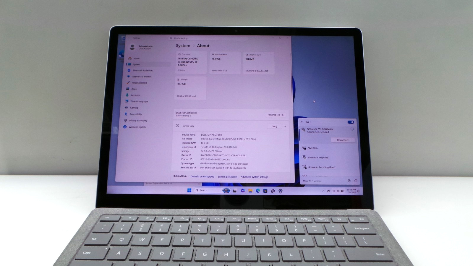 Microsoft Surface Laptop 2 | 13.5″ Touch | i7-8650U 1.90GHz 16GB RAM 512GB SSD