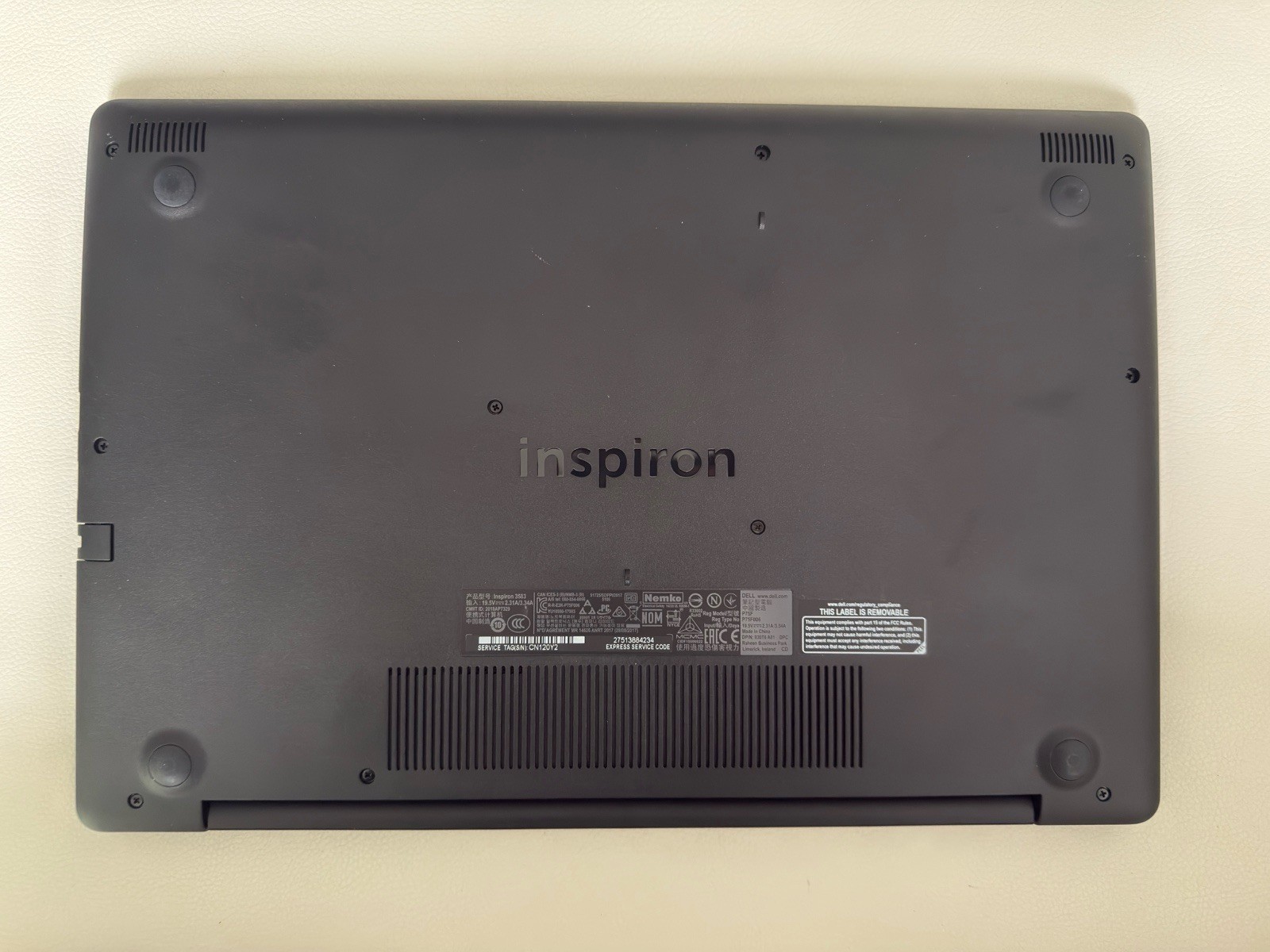 Dell Inspiron 3583 Laptop Intel Core I5-8265U, 238GB, 8GB RAM