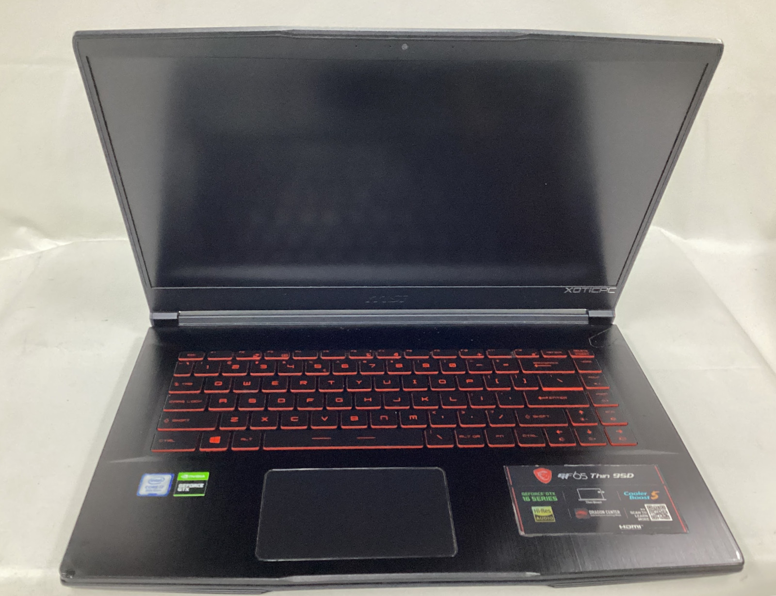 MSI GF65 Thin 9SD-004 Laptop, i7-9750H, GTX1660Ti, 8GB, 512GB–FOR PARTS