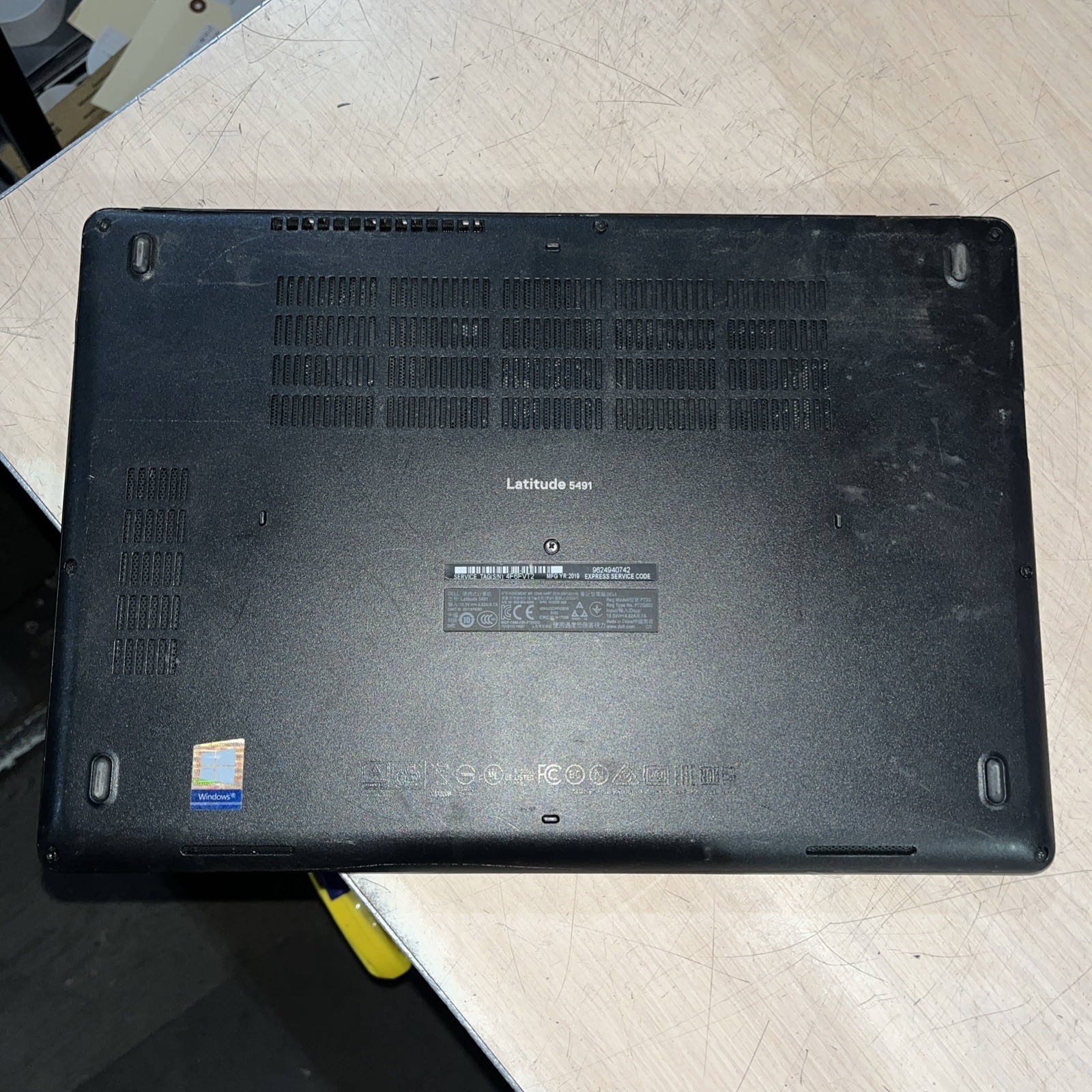 DELL LATITUDE 5491 INTEL CORE I7-8850H 2.60GHZ 8GB RAM NO HD
