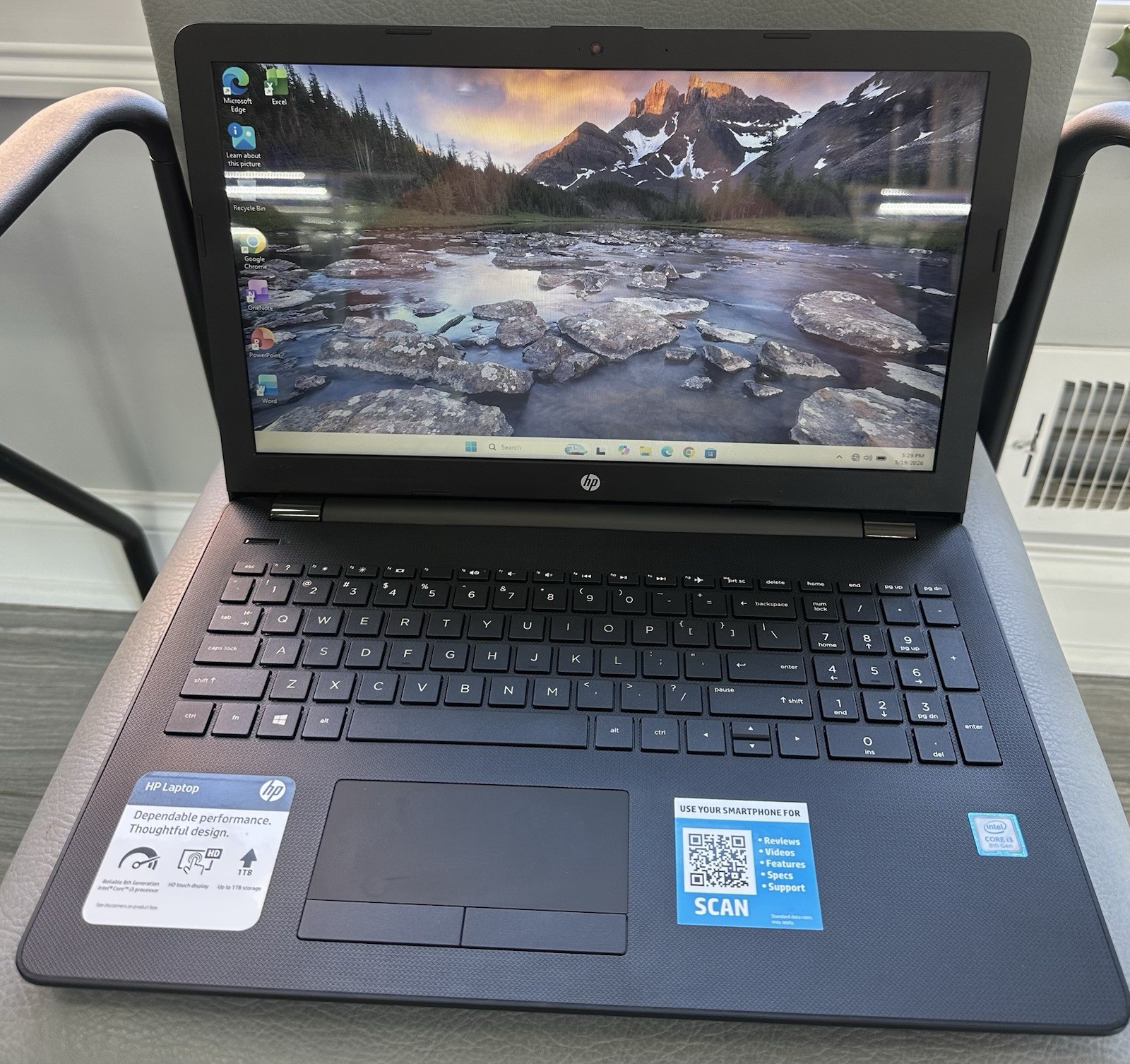 HP 15-BS113DX 15.6″ i3-8130U 16GB RAM 1TB HDD Touchscreen WIN11 office For Life